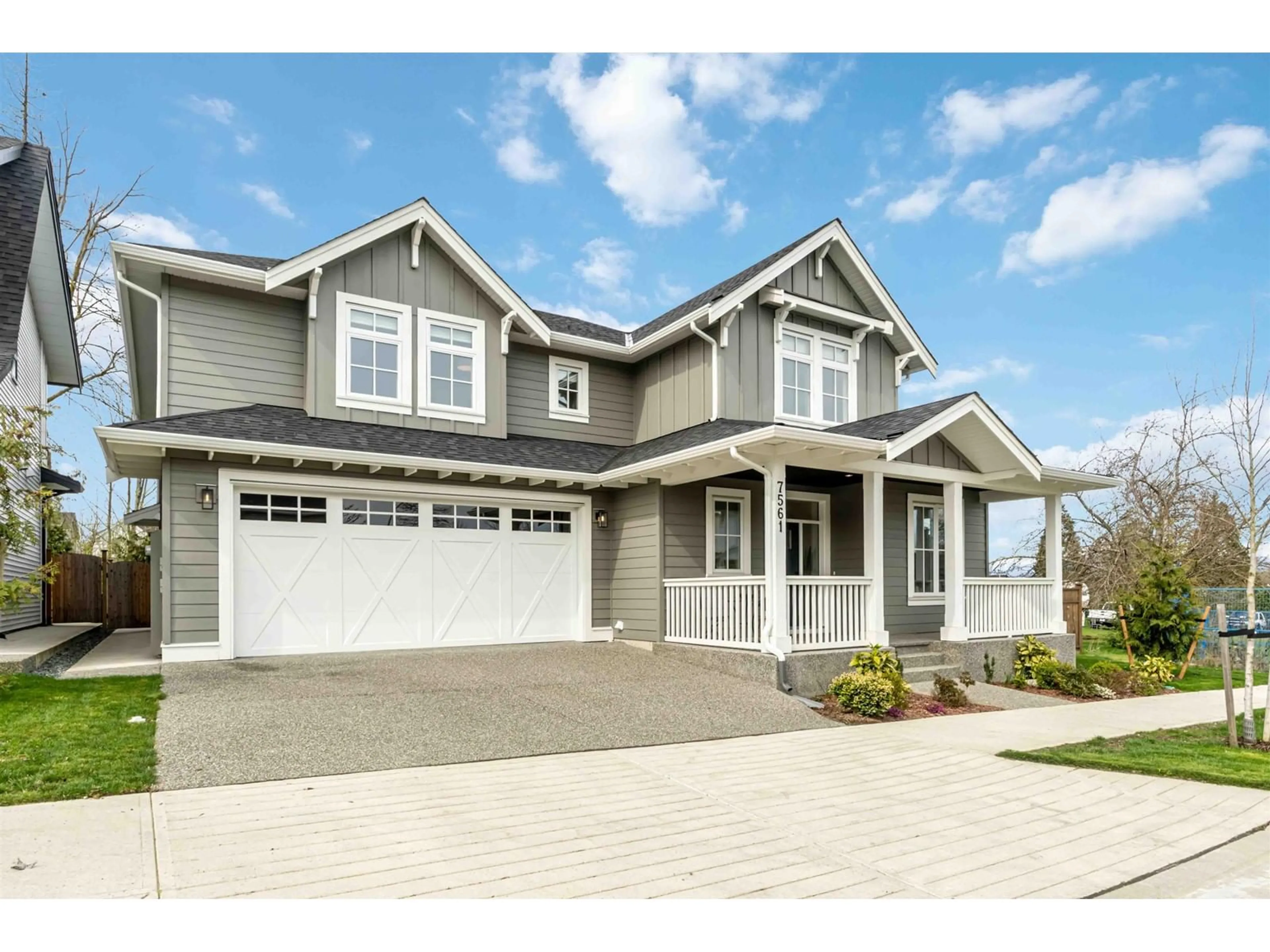 Home with vinyl exterior material, street for 7561 197A, Langley British Columbia V3A7N4