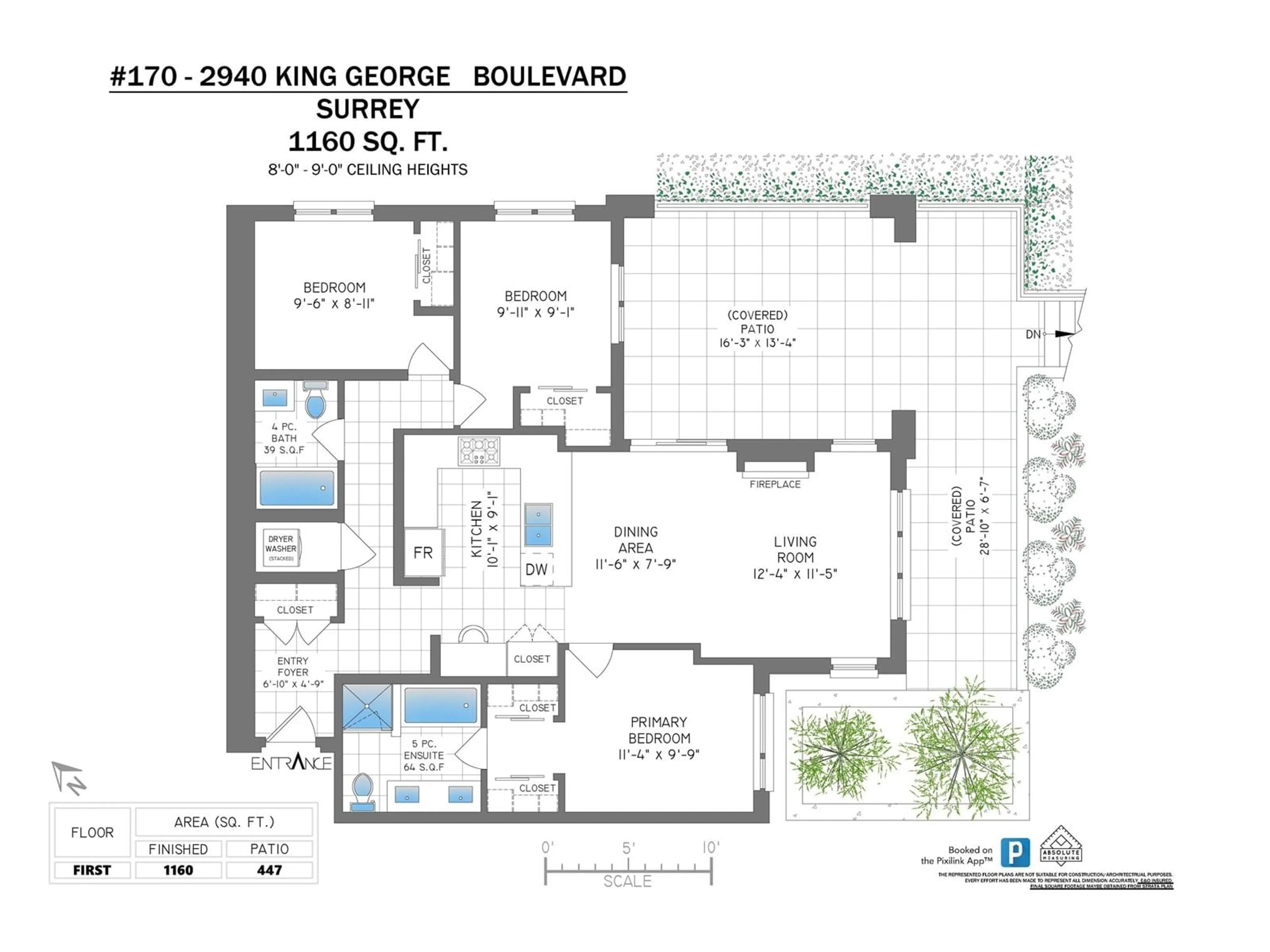 Floor plan for 170 - 2940 KING GEORGE, Surrey British Columbia V4P0E5