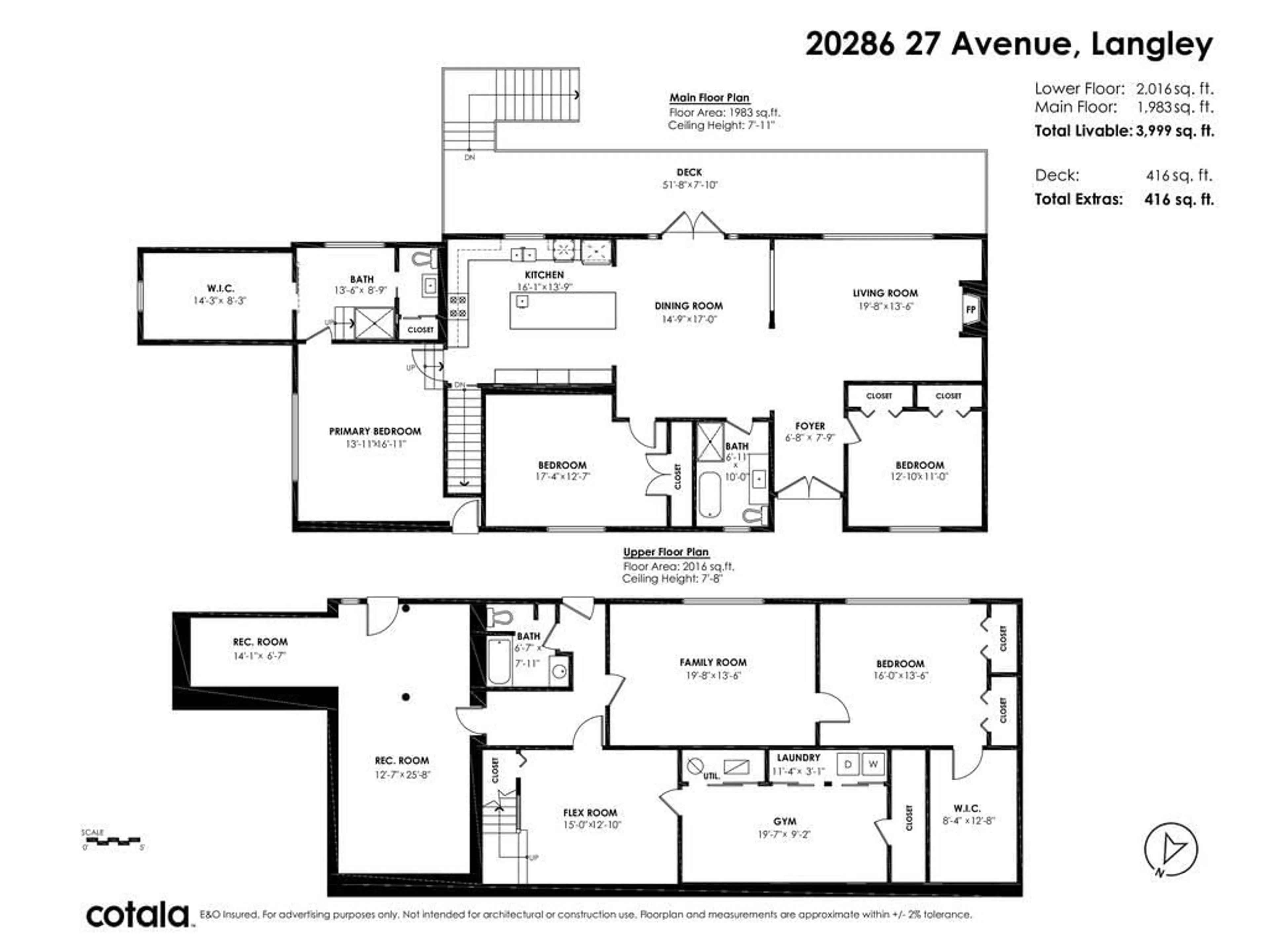 Floor plan for 20286 27, Langley British Columbia V2Z1X3