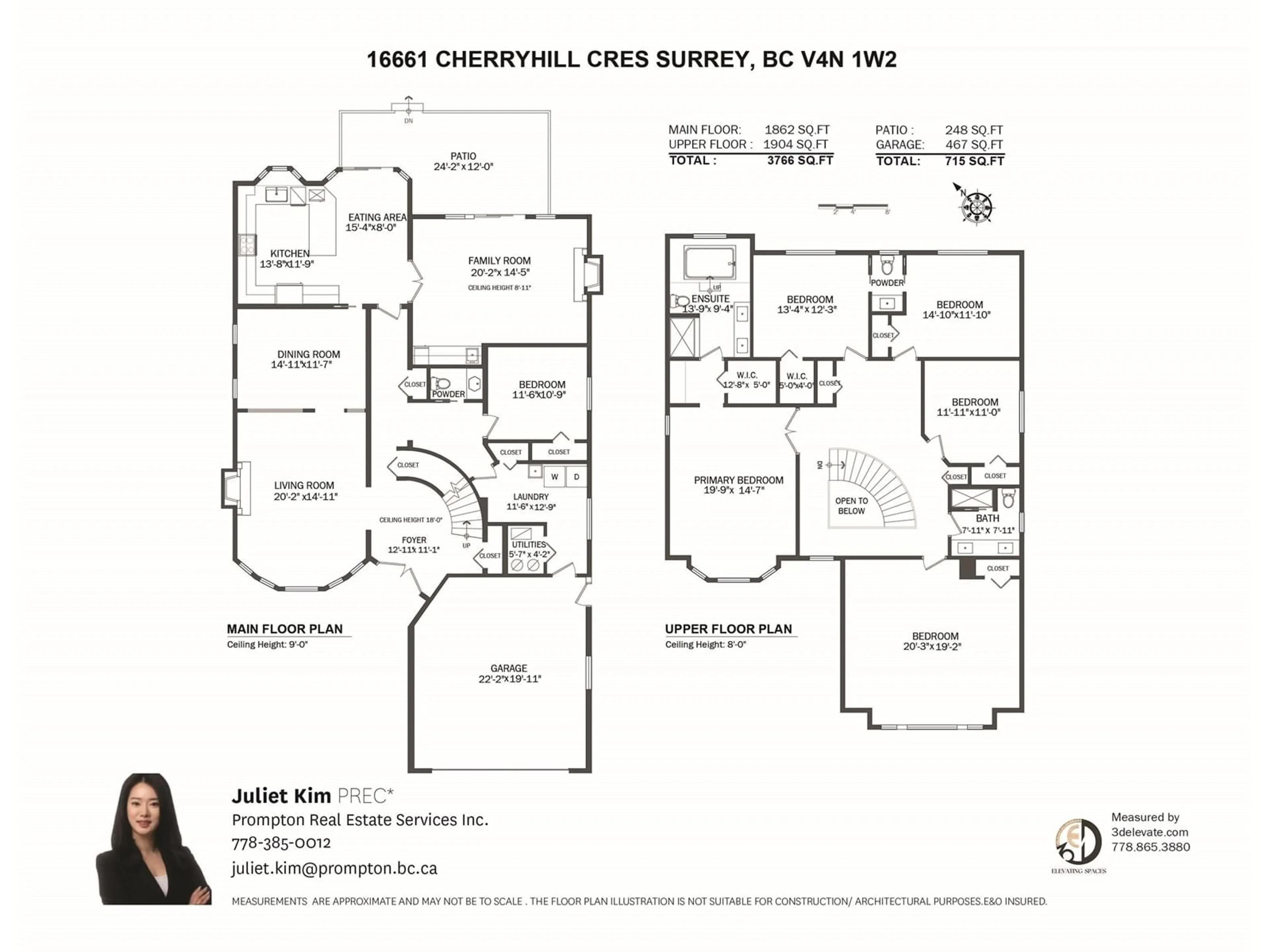 Floor plan for 16661 CHERRYHILL, Surrey British Columbia V4N1W2
