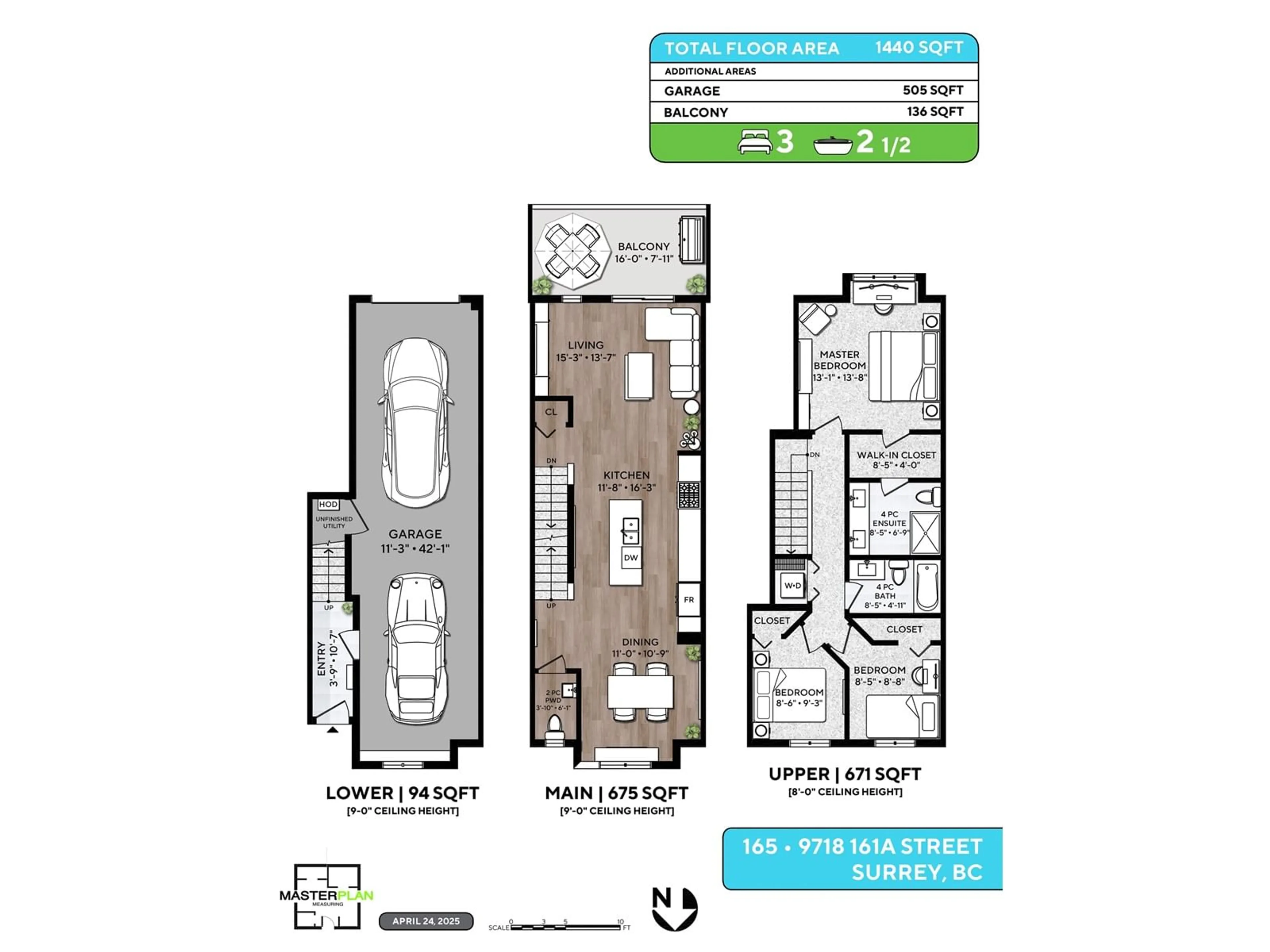 Floor plan for 165 - 9718 161A, Surrey British Columbia V4N6S7