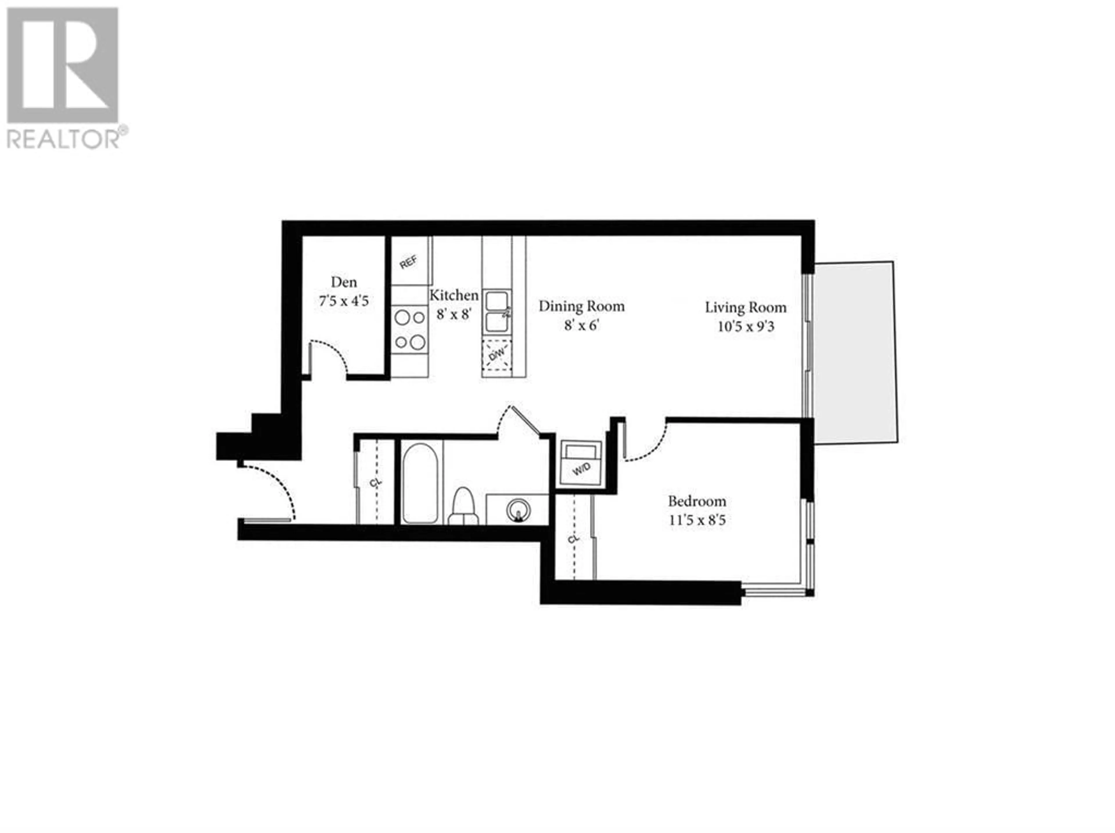 Floor plan for 1001 - 88 1ST AVENUE, Vancouver British Columbia V5Y0K2