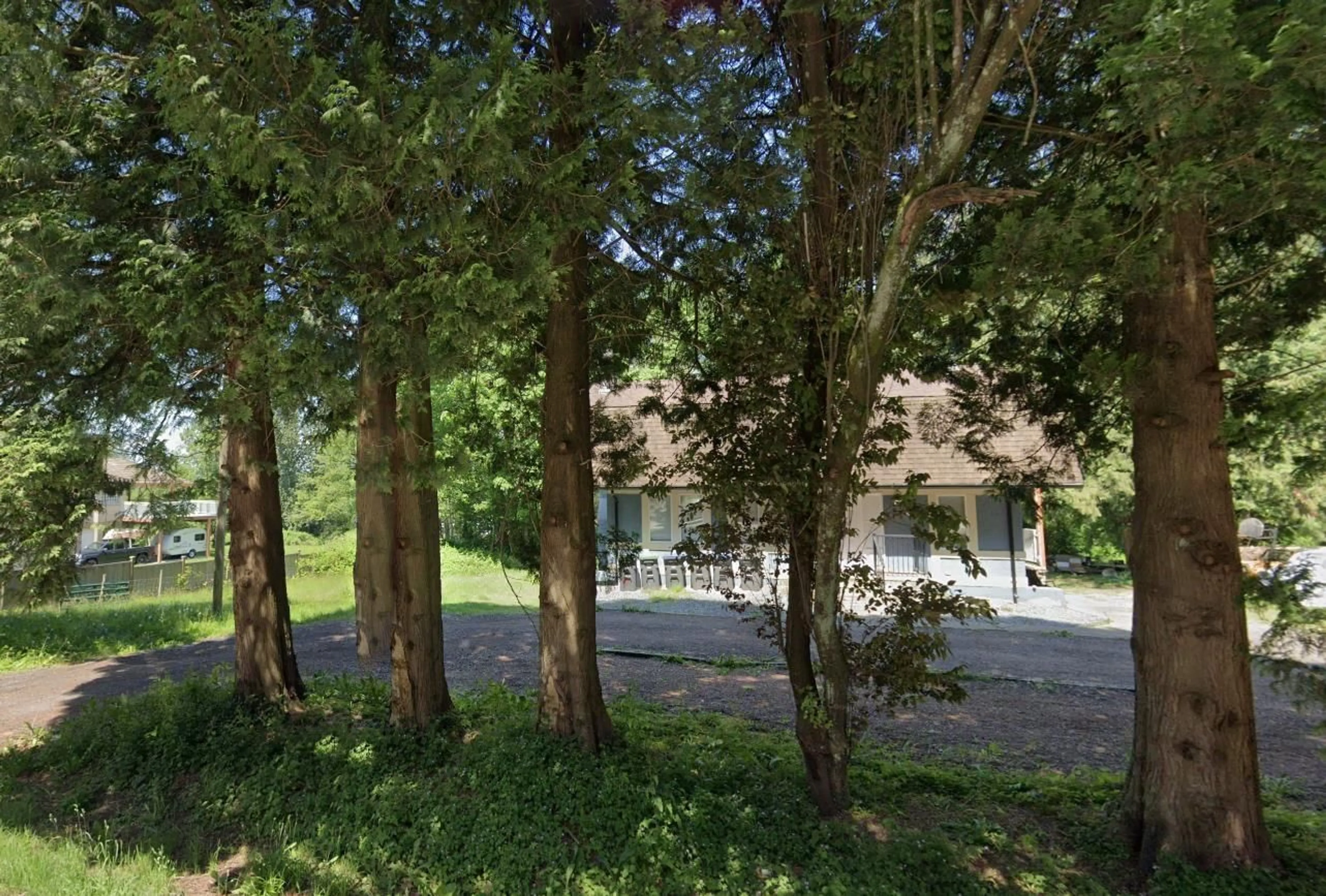 A pic from outside/outdoor area/front of a property/back of a property/a pic from drone, forest/trees view for 19273 80, Surrey British Columbia V4N4J1