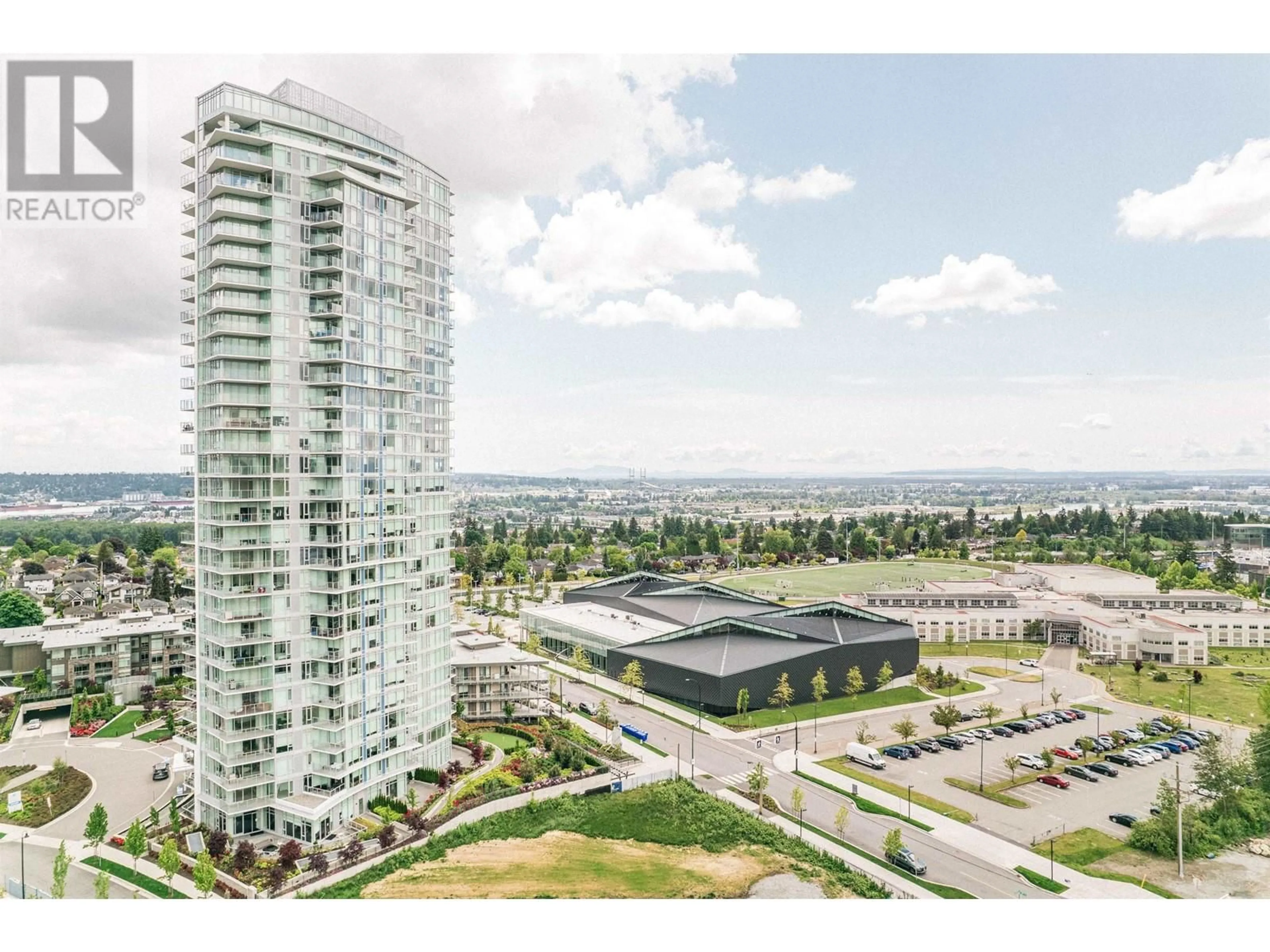 A pic from outside/outdoor area/front of a property/back of a property/a pic from drone, city buildings view from balcony for 1306 - 7683 PARK CRESCENT, Burnaby British Columbia V3N0J3
