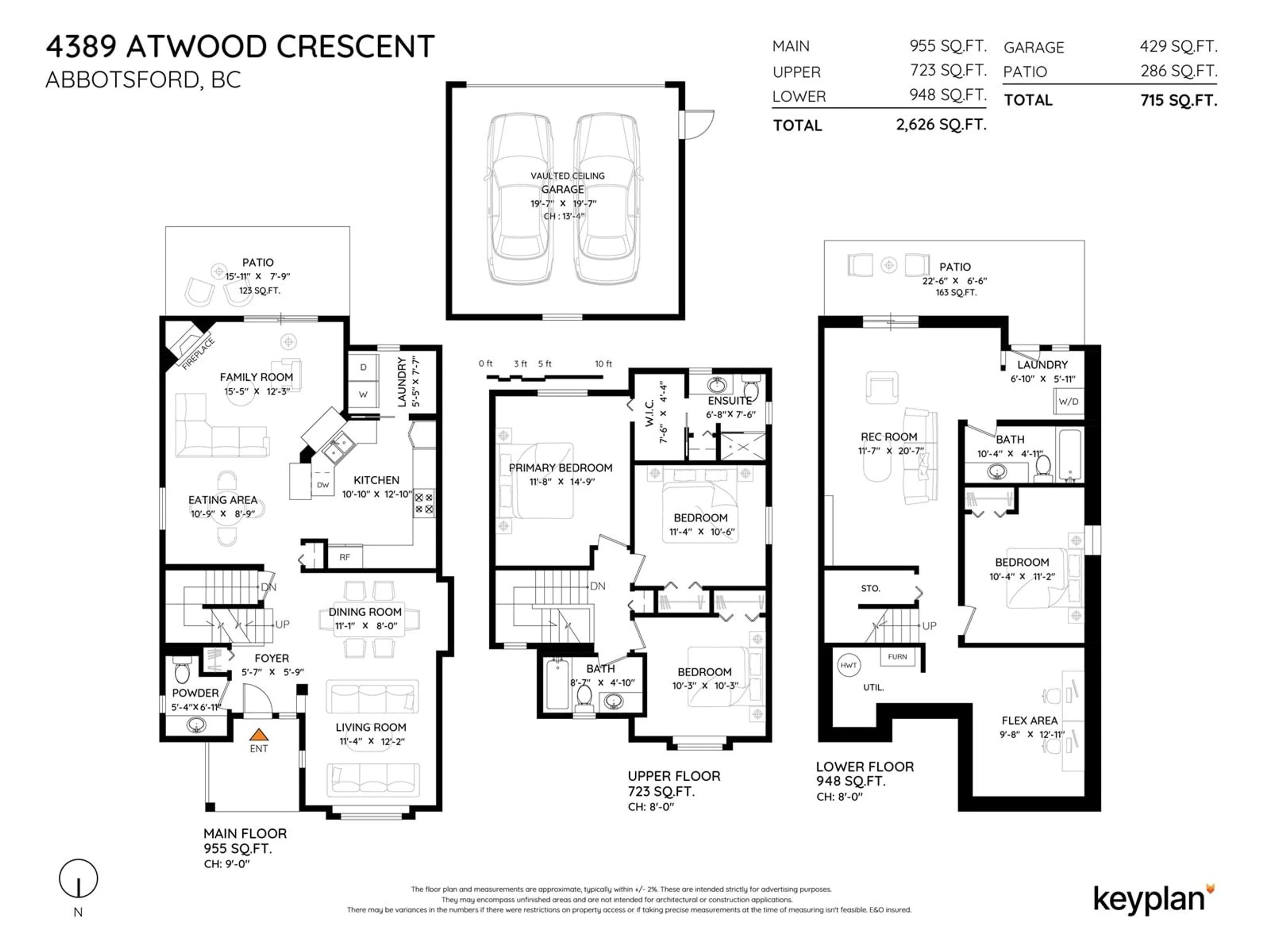 Floor plan for 4389 ATWOOD, Abbotsford British Columbia V3G2Y7