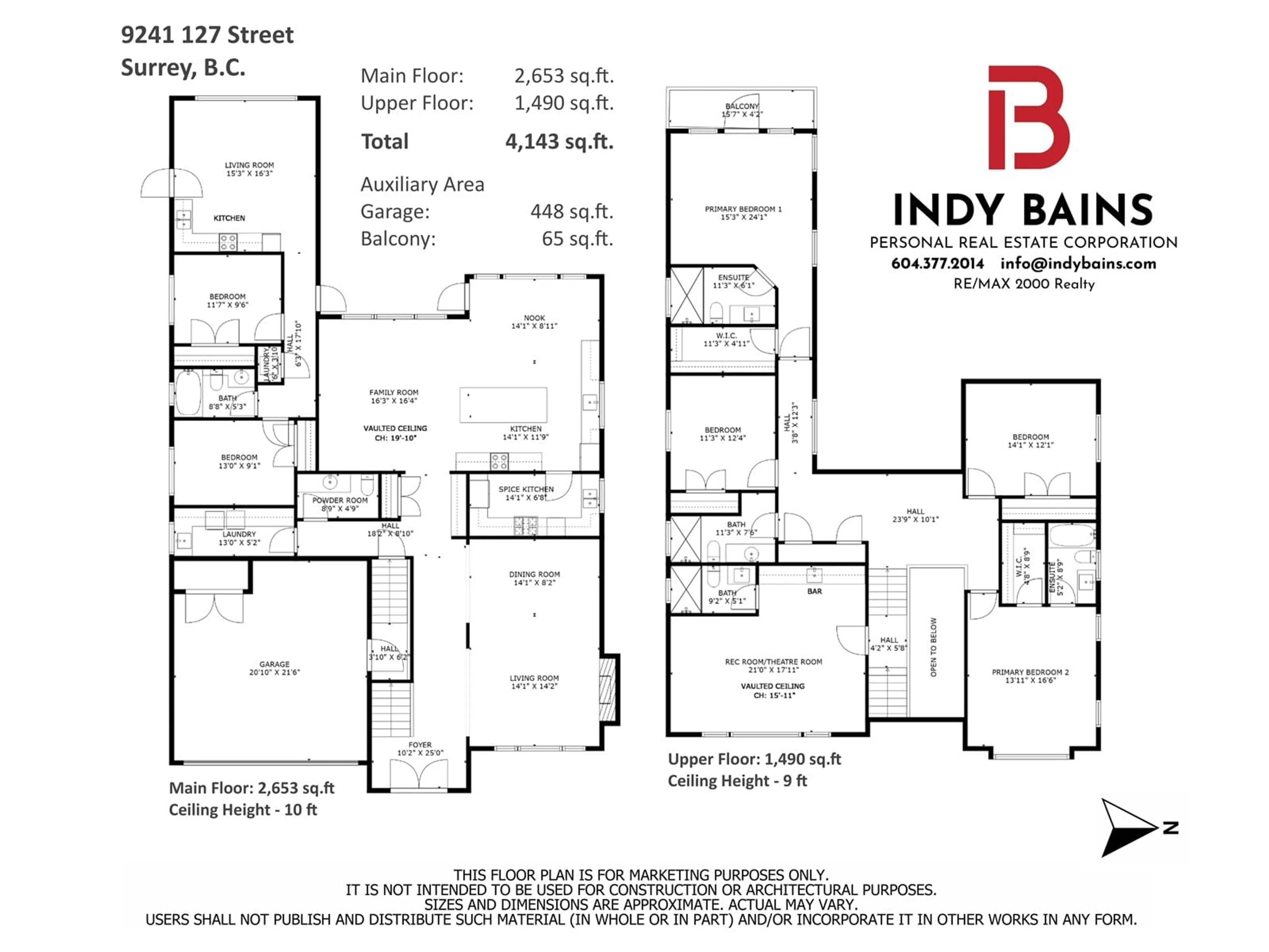 Floor plan for 9241 127, Surrey British Columbia V3V5H4