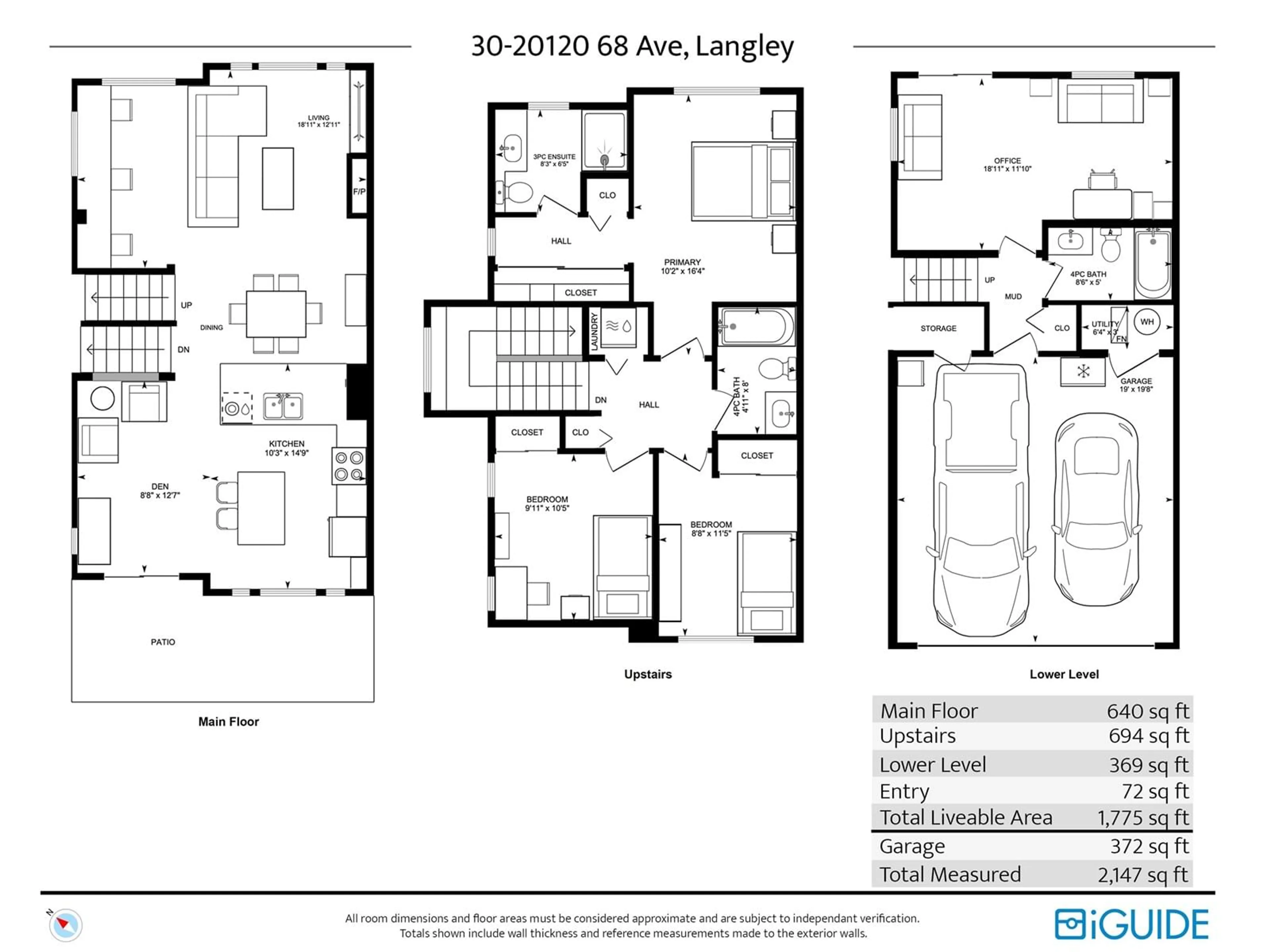 Floor plan for 30 - 20120 68, Langley British Columbia V2Y3E9