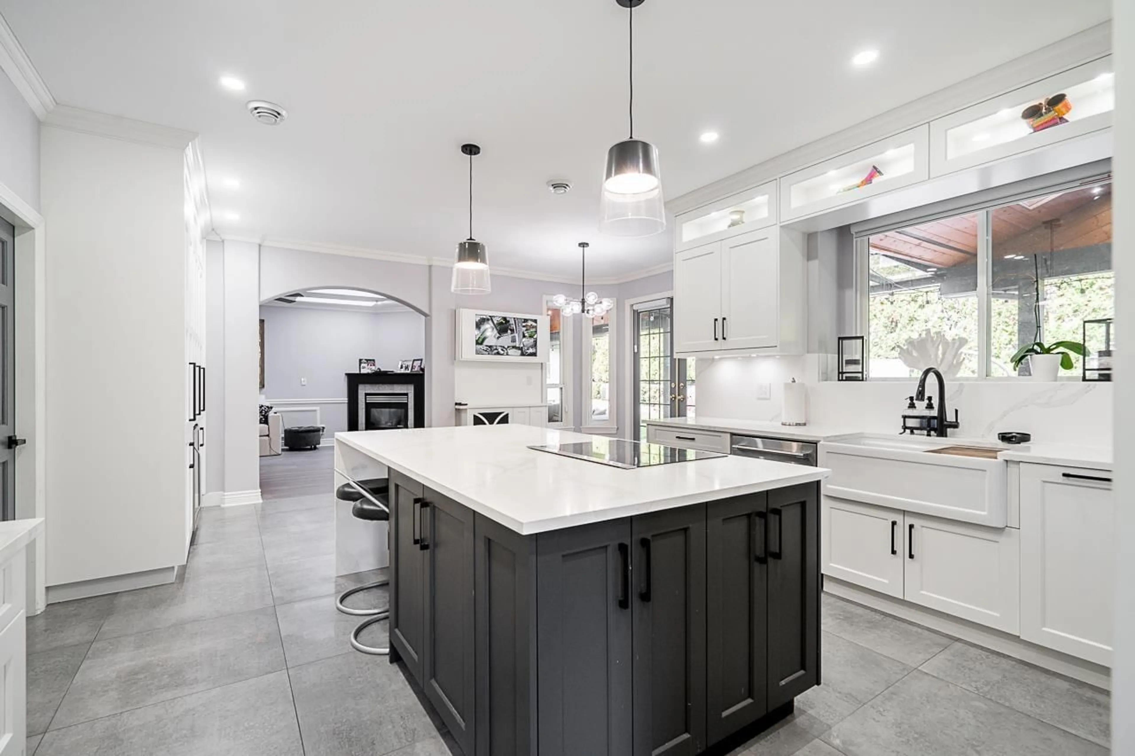 Contemporary kitchen, ceramic/tile floor for 14491 57, Surrey British Columbia V3S8E2