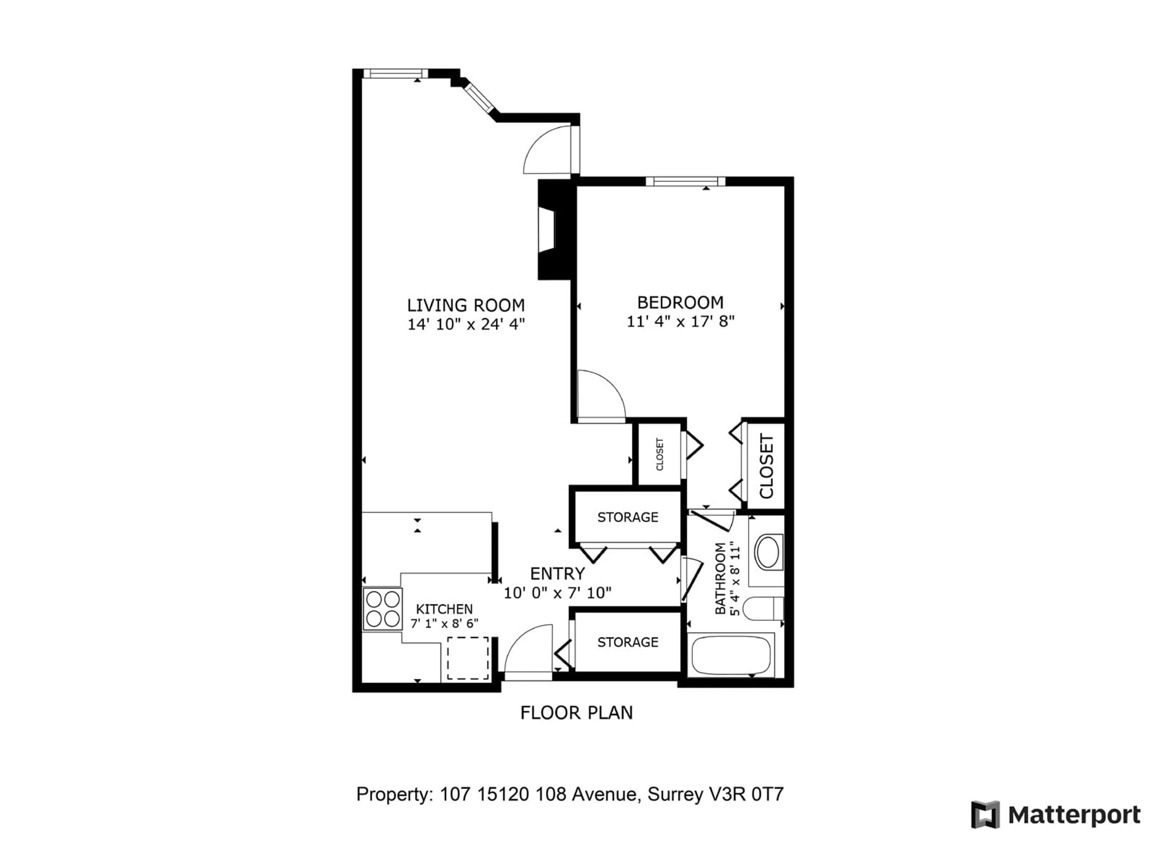 Floor plan for 107 - 15120 108, Surrey British Columbia V3R0T7