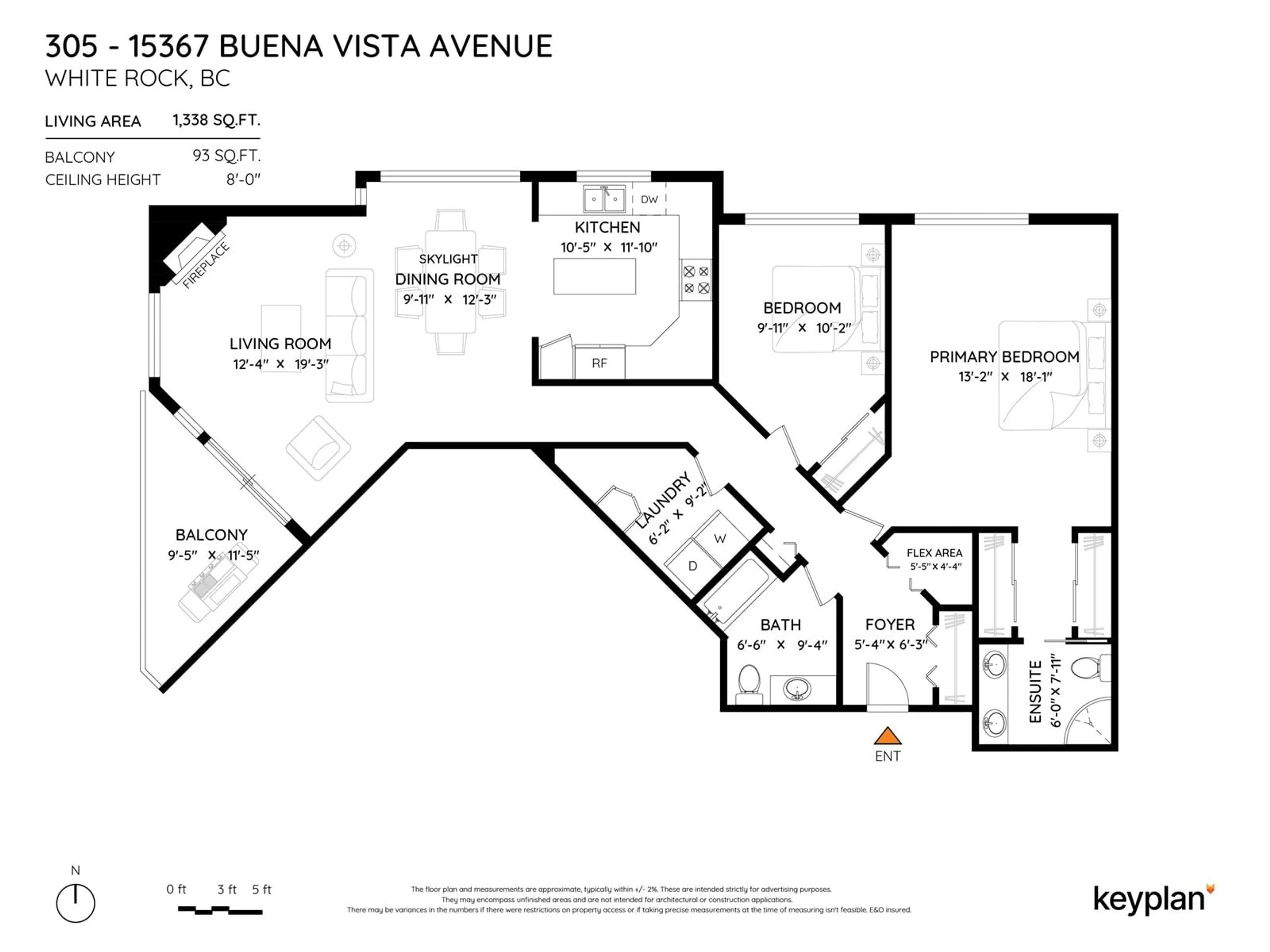 Floor plan for 305 - 15367 BUENA VISTA, White Rock British Columbia V4B1Y7