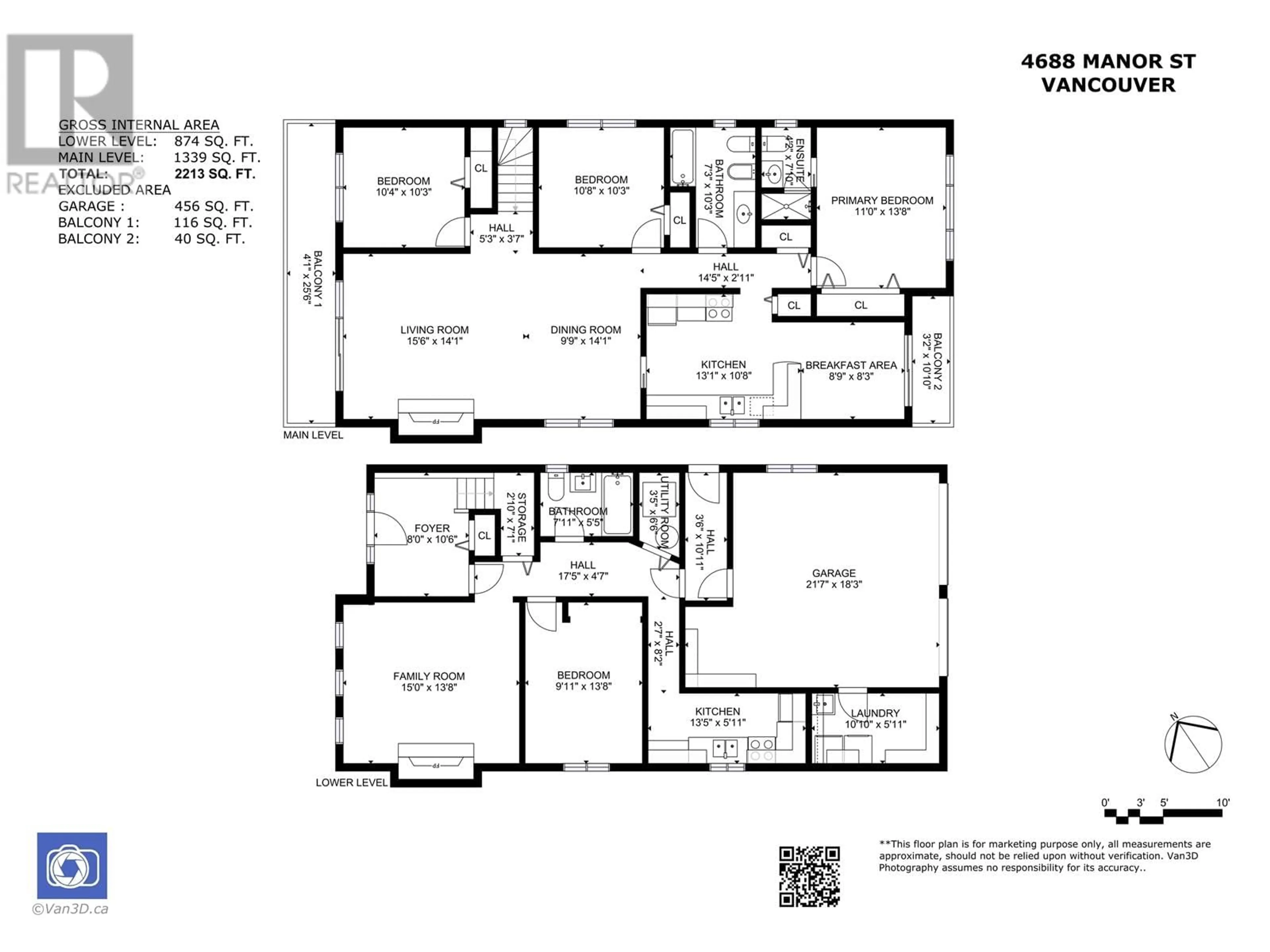 Floor plan for 4688 MANOR STREET, Vancouver British Columbia V5R3X6