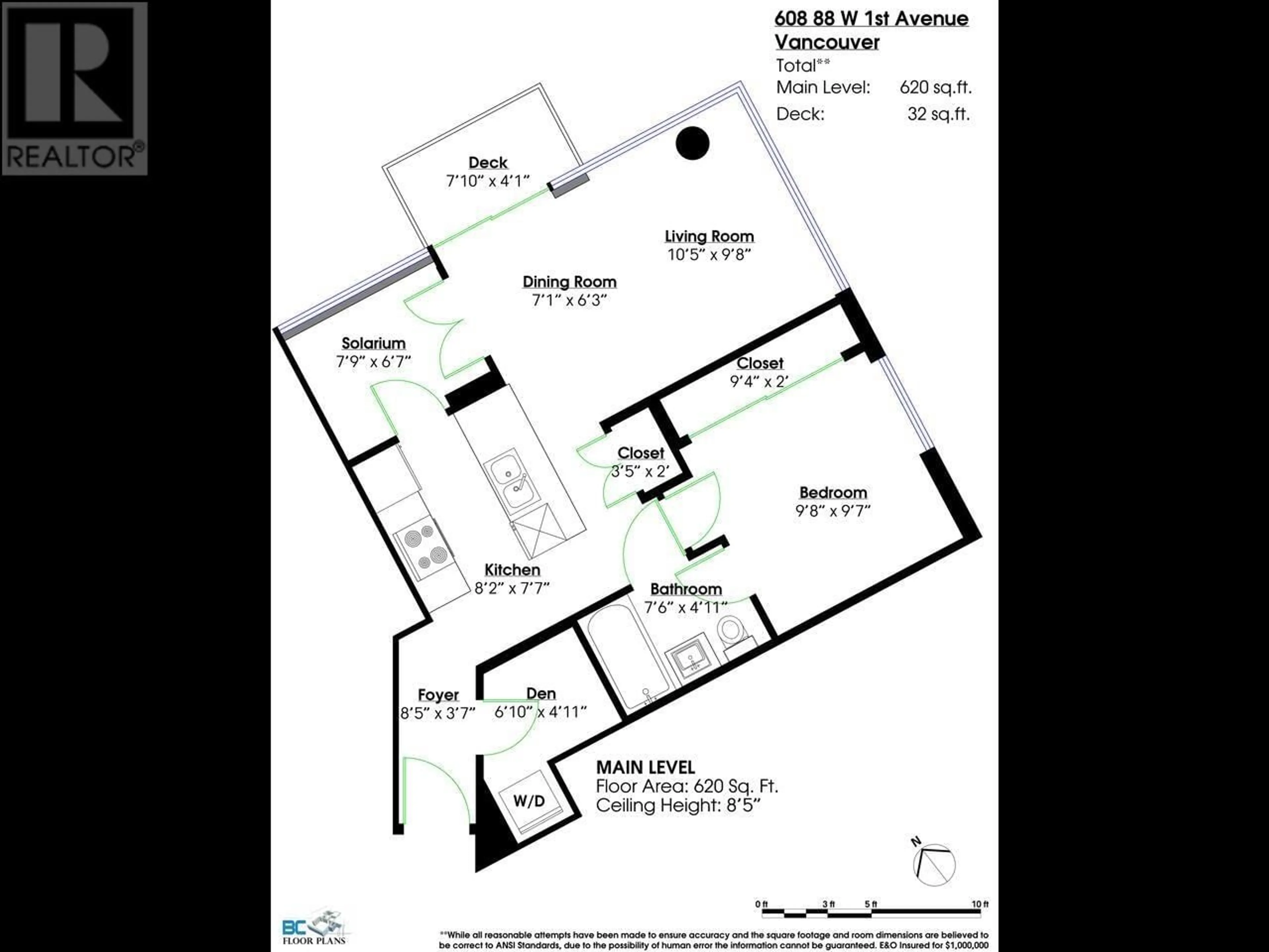 Floor plan for 608 - 88 1ST AVENUE, Vancouver British Columbia V5Y0K2