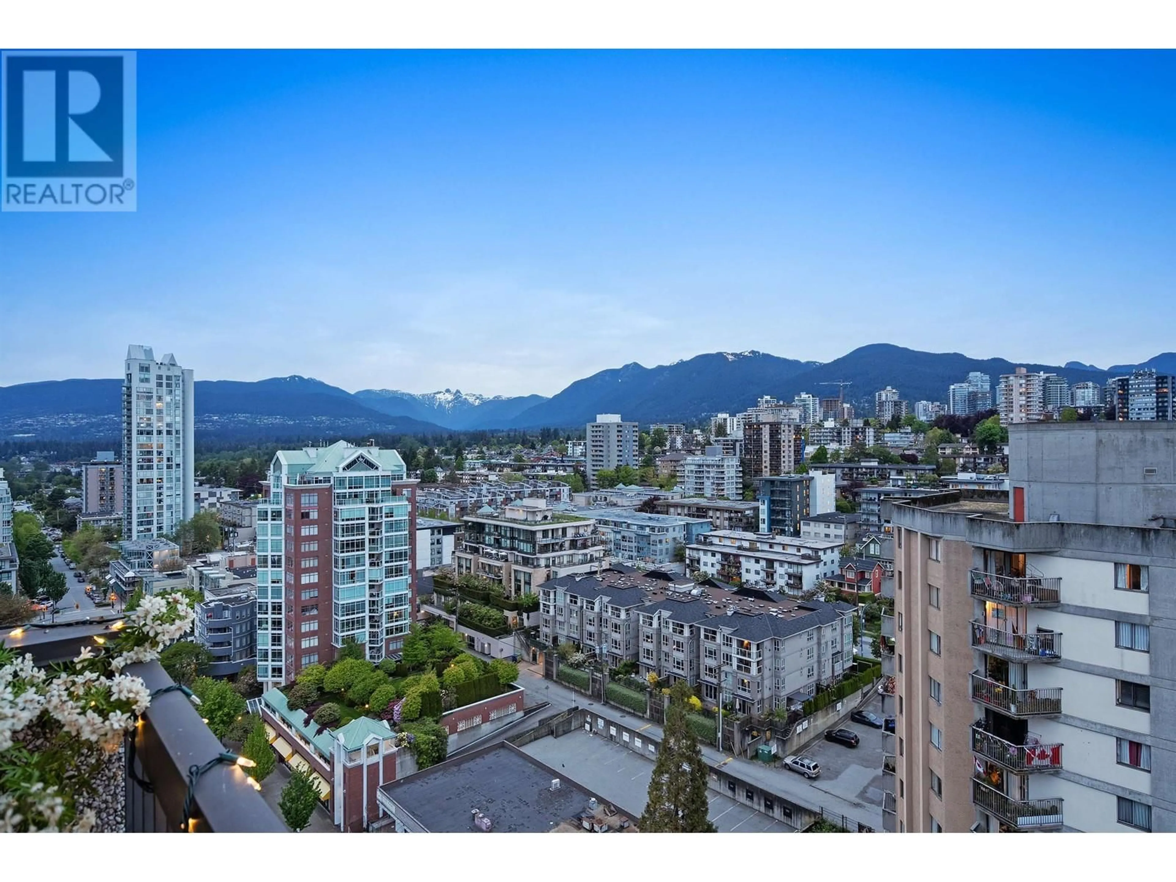 A pic from outside/outdoor area/front of a property/back of a property/a pic from drone, city buildings view from balcony for 1904 - 145 ST. GEORGES AVENUE, North Vancouver British Columbia V7L3G8