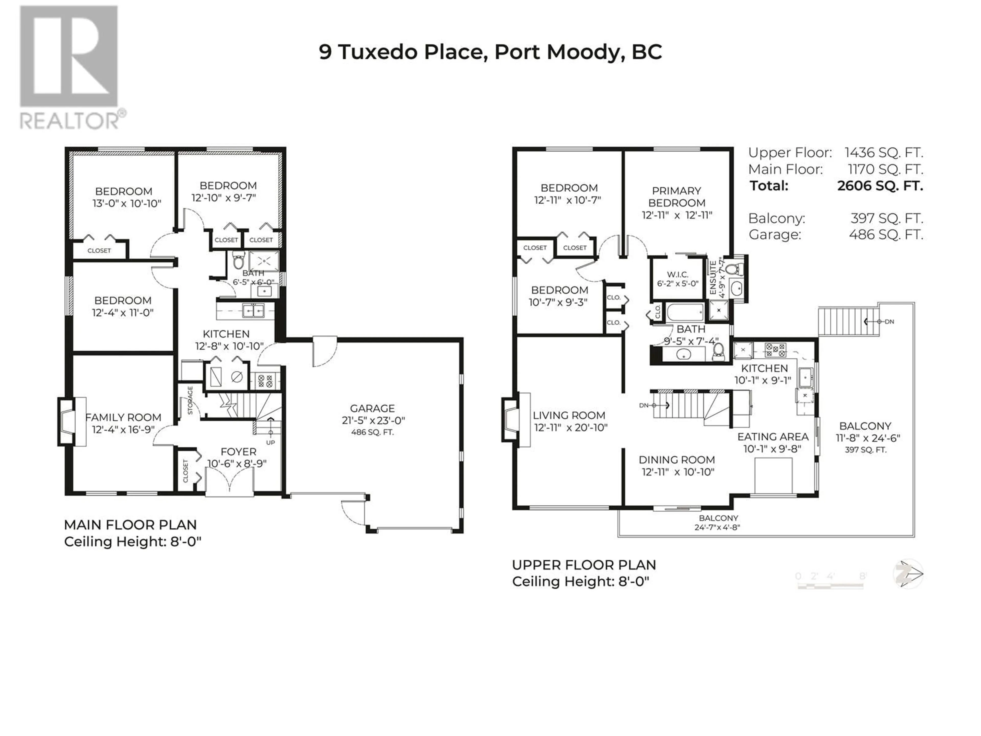Floor plan for 9 TUXEDO PLACE, Port Moody British Columbia V3H3W5
