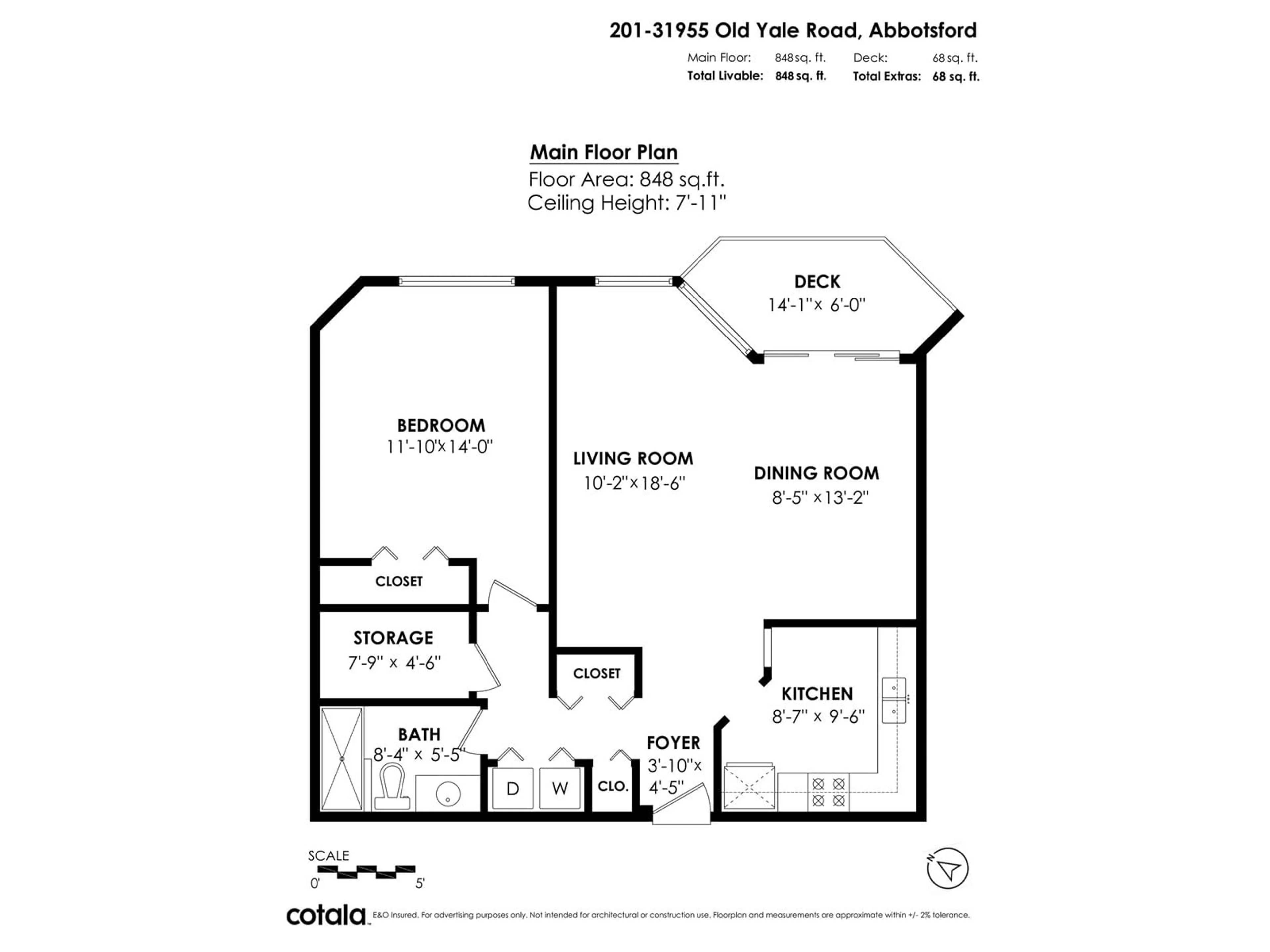Floor plan for 201 - 31955 OLD YALE, Abbotsford British Columbia V3G3C5