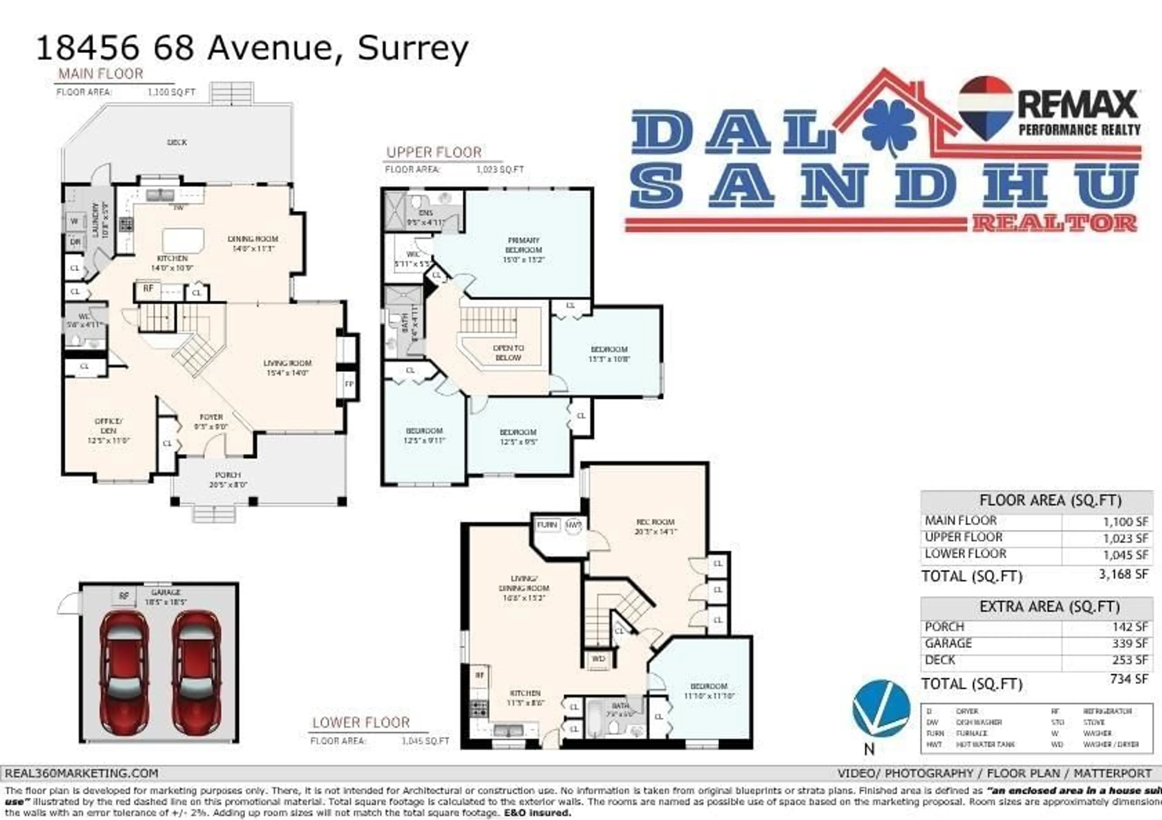 Floor plan for 18456 68, Surrey British Columbia V3S9C1