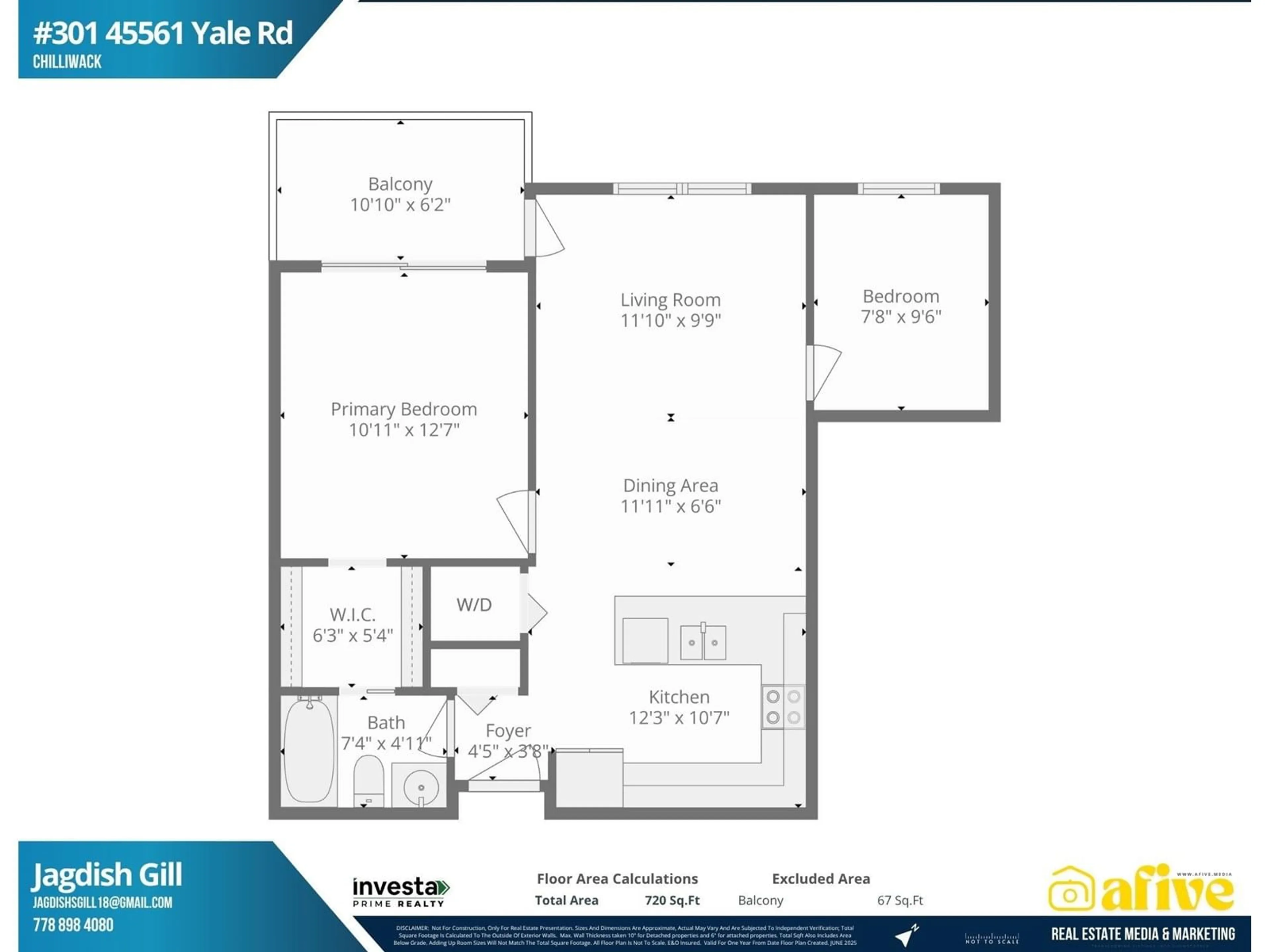 Floor plan for 301 - 45561 YALE ROAD, Chilliwack British Columbia V2P0A8