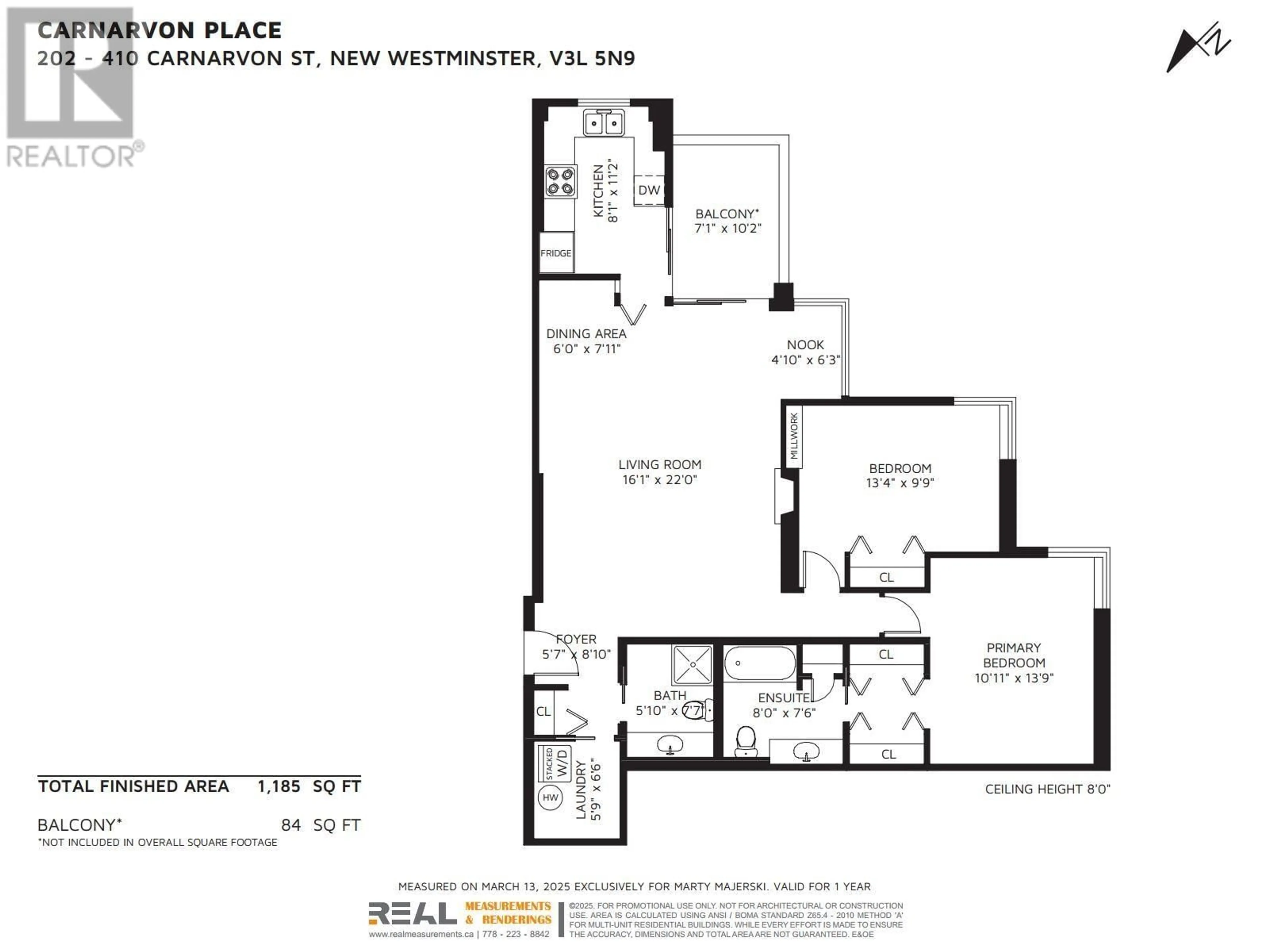 Floor plan for 202 - 410 CARNARVON STREET, New Westminster British Columbia V3L5N9