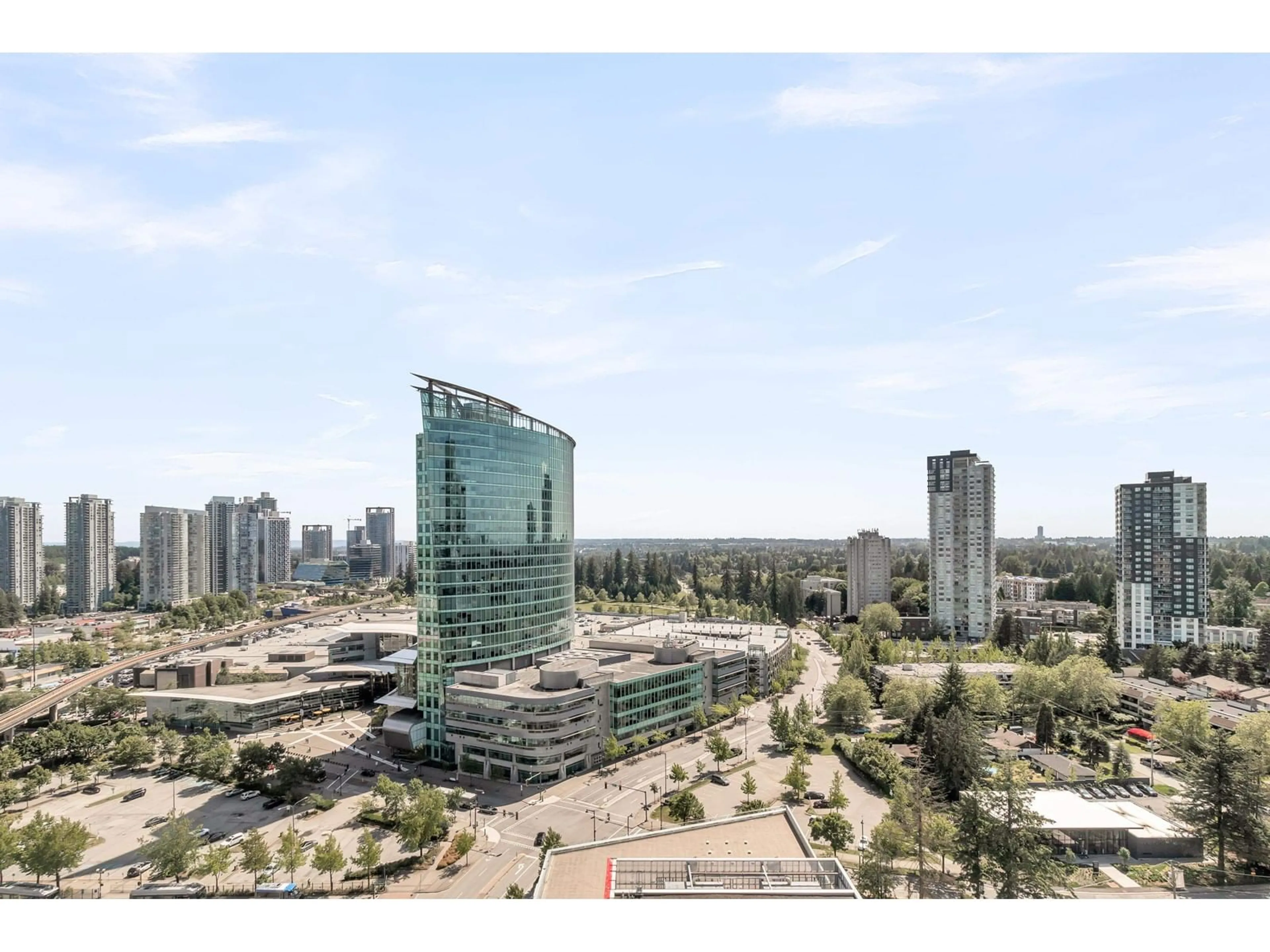 A pic from outside/outdoor area/front of a property/back of a property/a pic from drone, city buildings view from balcony for 2413 - 13438 CENTRAL, Surrey British Columbia V3T0N2