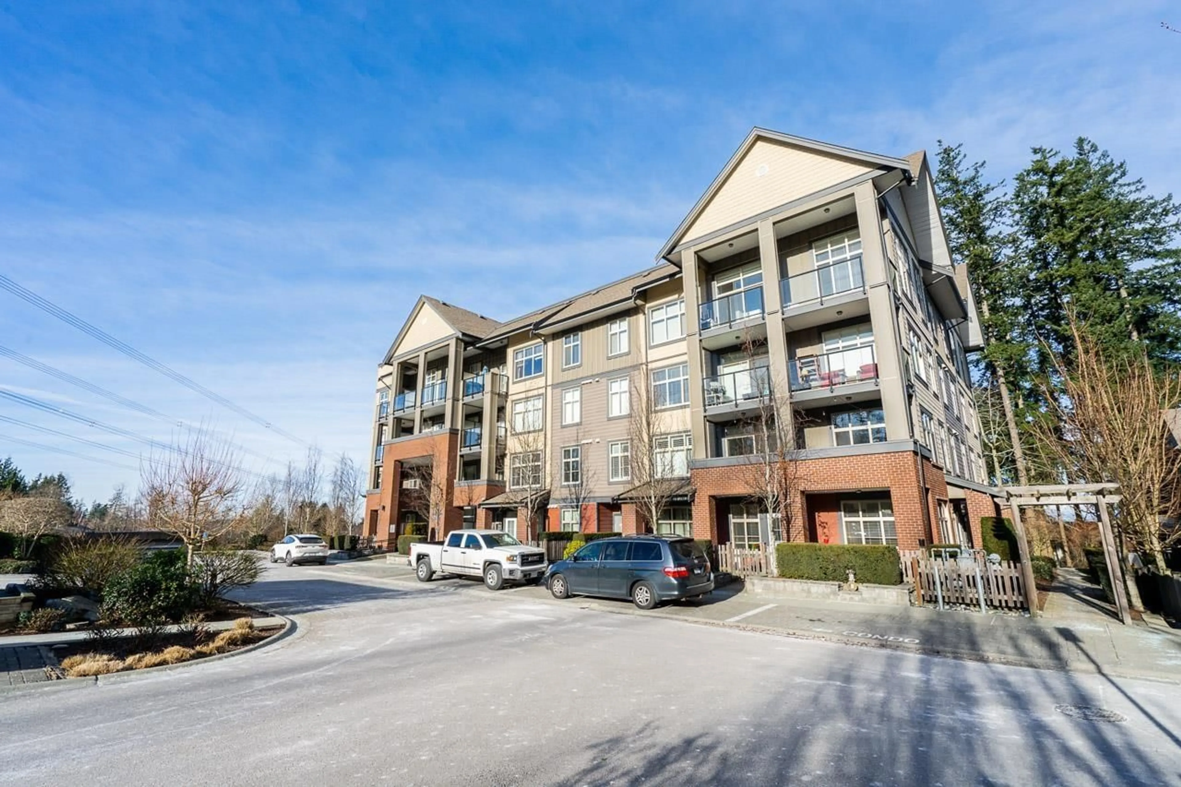 A pic from outside/outdoor area/front of a property/back of a property/a pic from drone, unknown for 306 - 2855 156, Surrey British Columbia V3Z3Y3