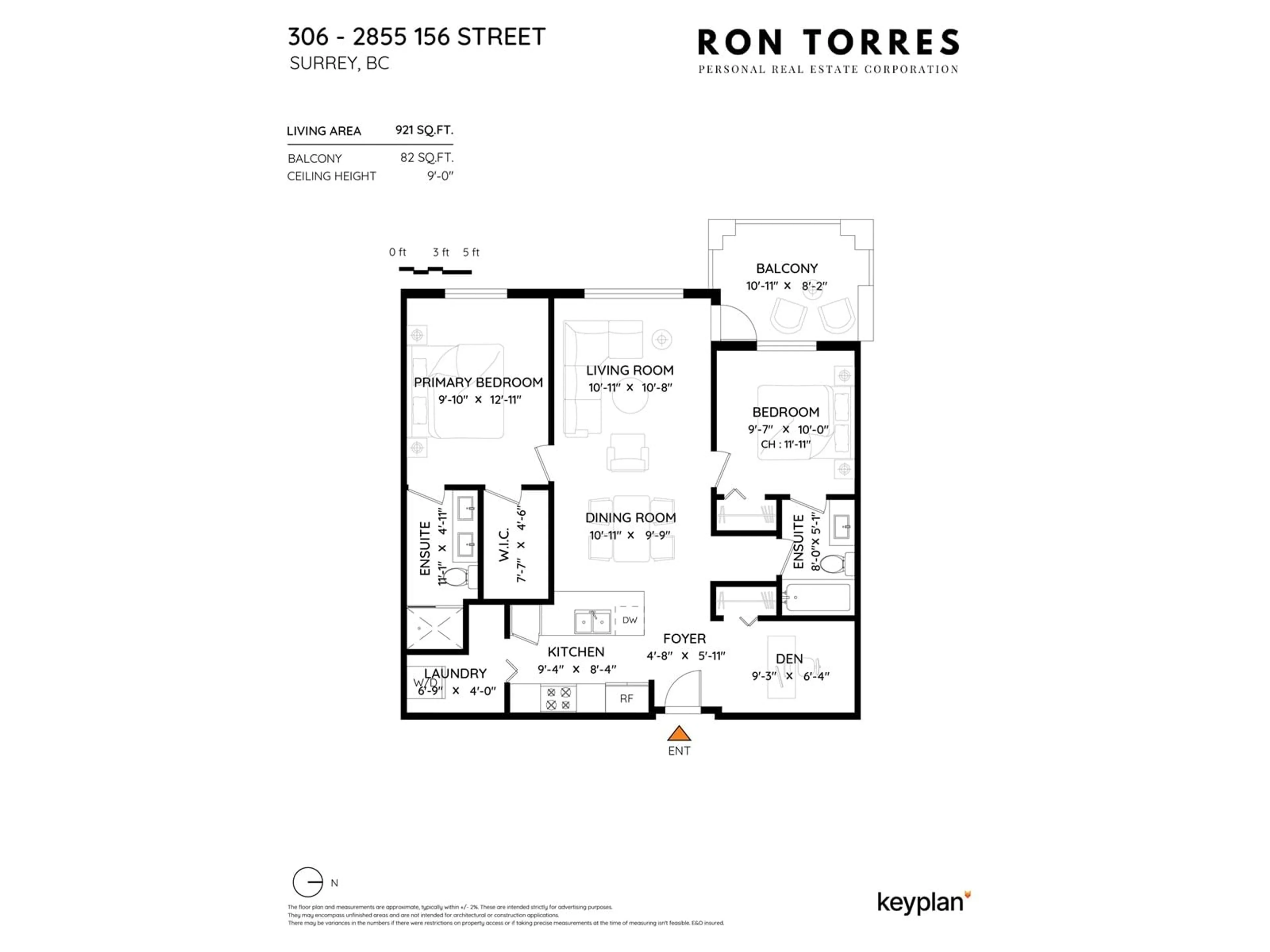 Floor plan for 306 - 2855 156, Surrey British Columbia V3Z3Y3