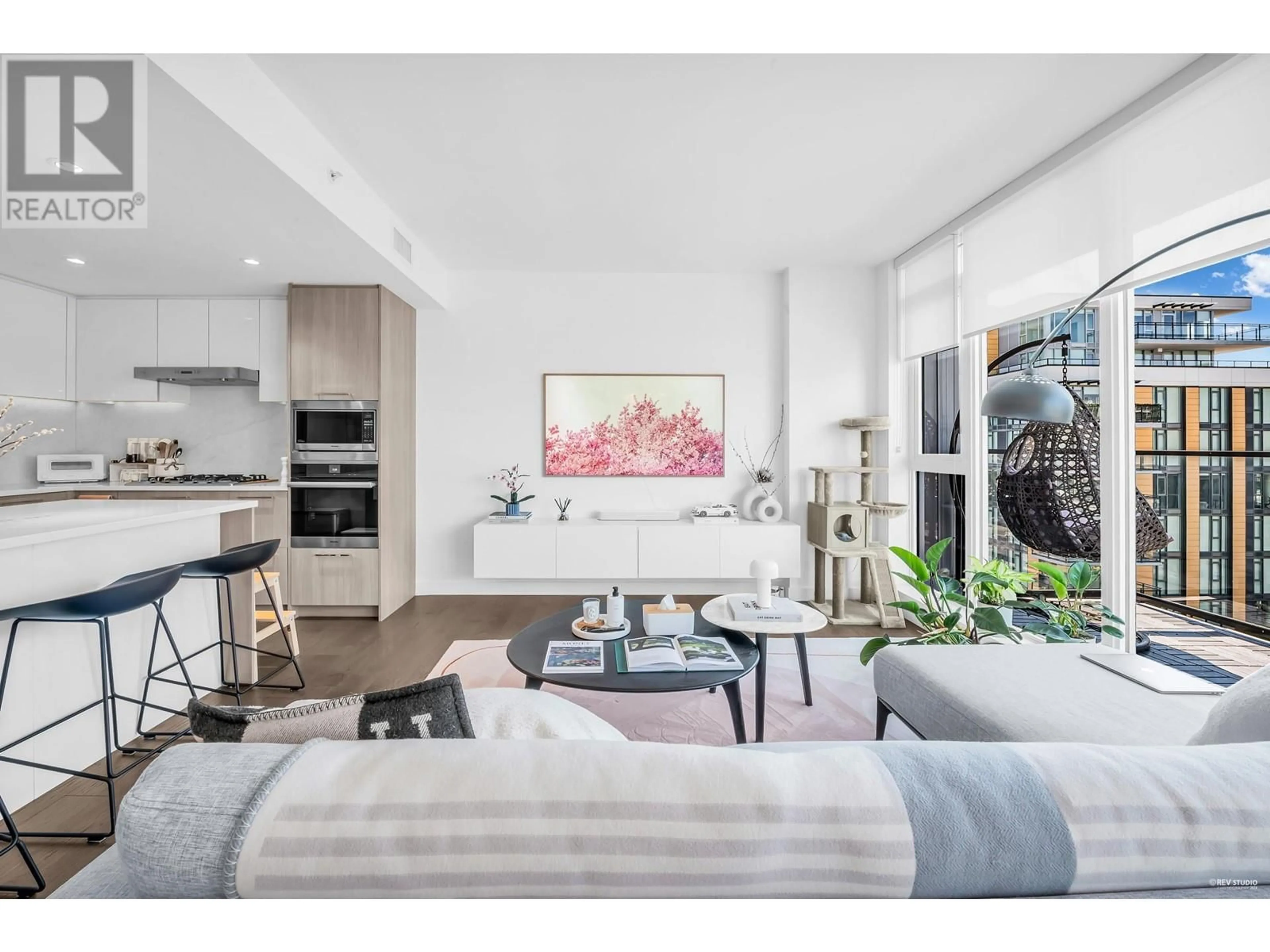 Living room with furniture, unknown for 1301 - 8160 MCMYN WAY, Richmond British Columbia V6X0V2