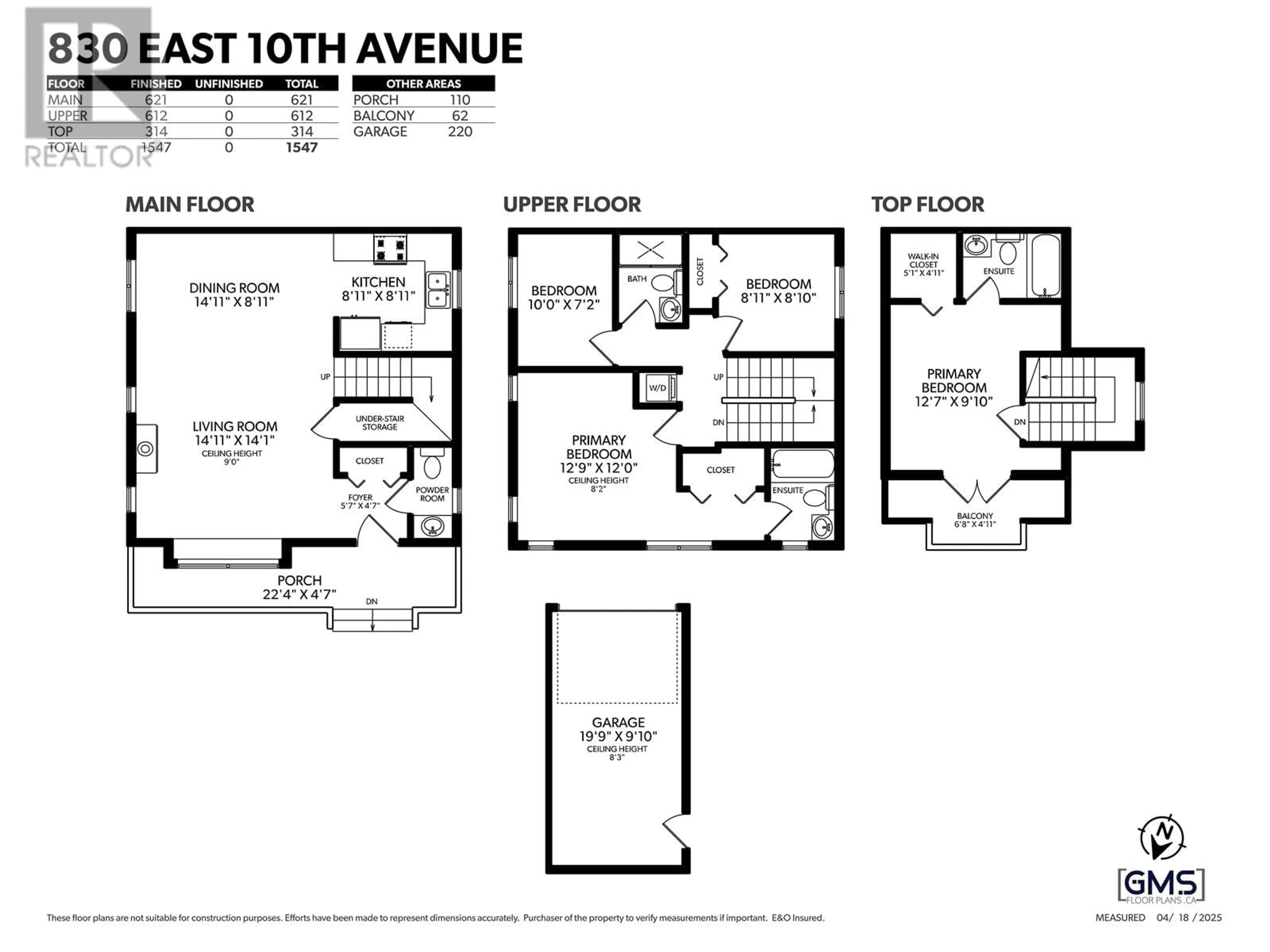 Floor plan for 830 10TH AVENUE, Vancouver British Columbia V5T2B1