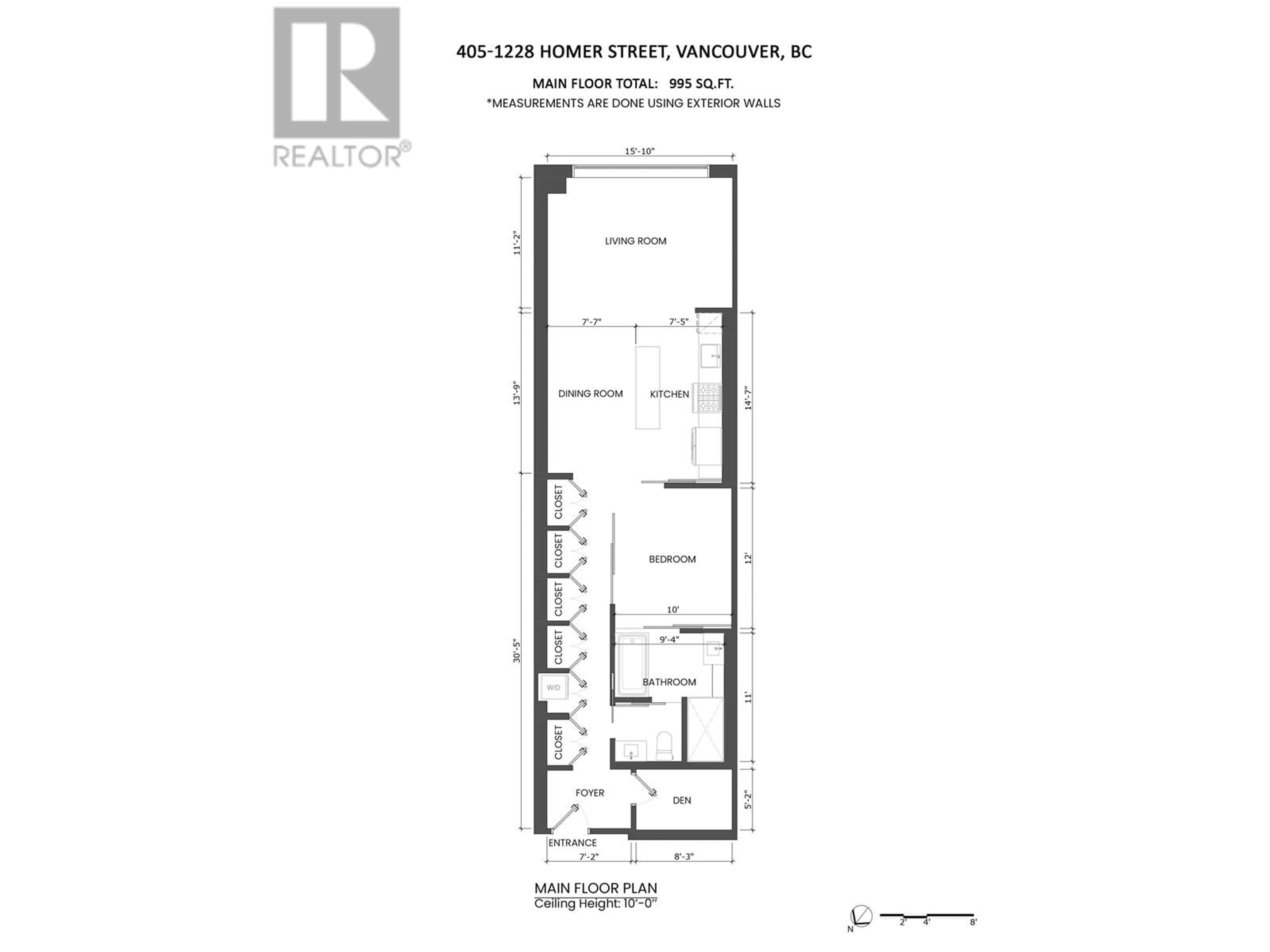 Floor plan for 405 - 1228 HOMER STREET, Vancouver British Columbia V6B2Y5