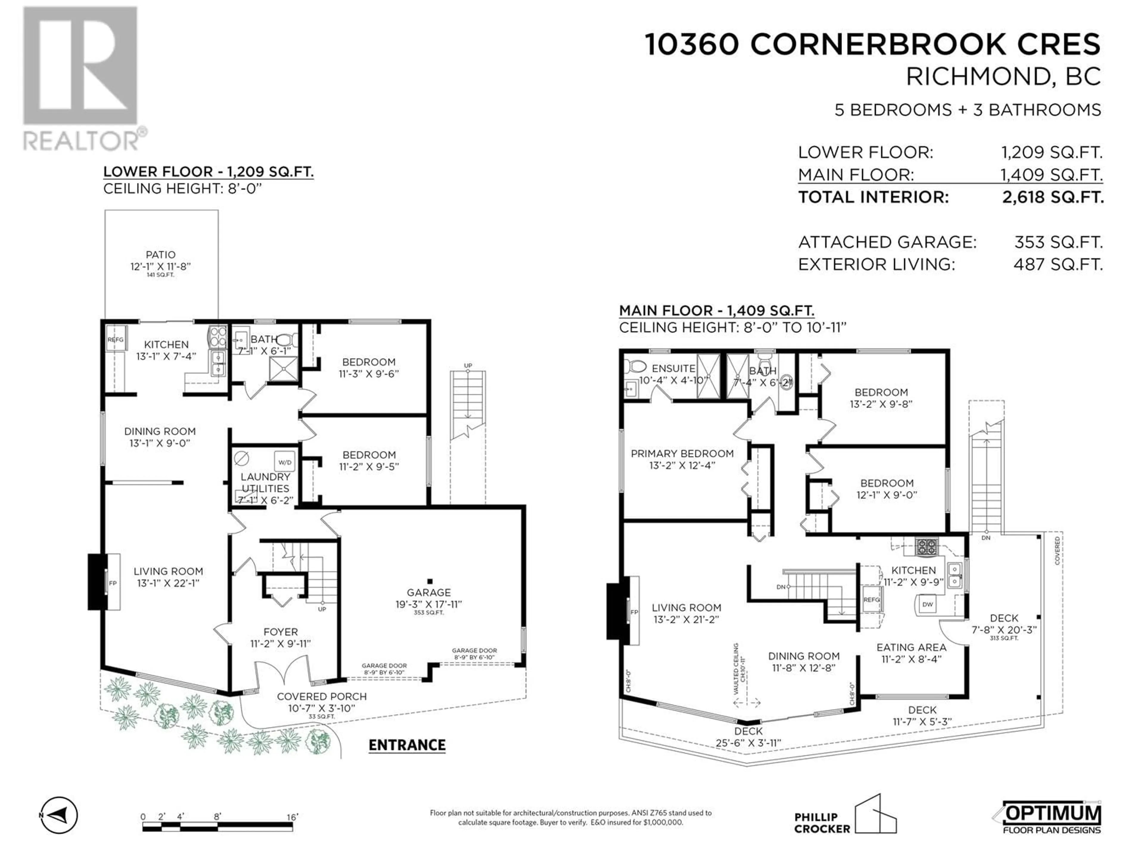 Floor plan for 10360 CORNERBROOK CRESCENT, Richmond British Columbia V7E4H4