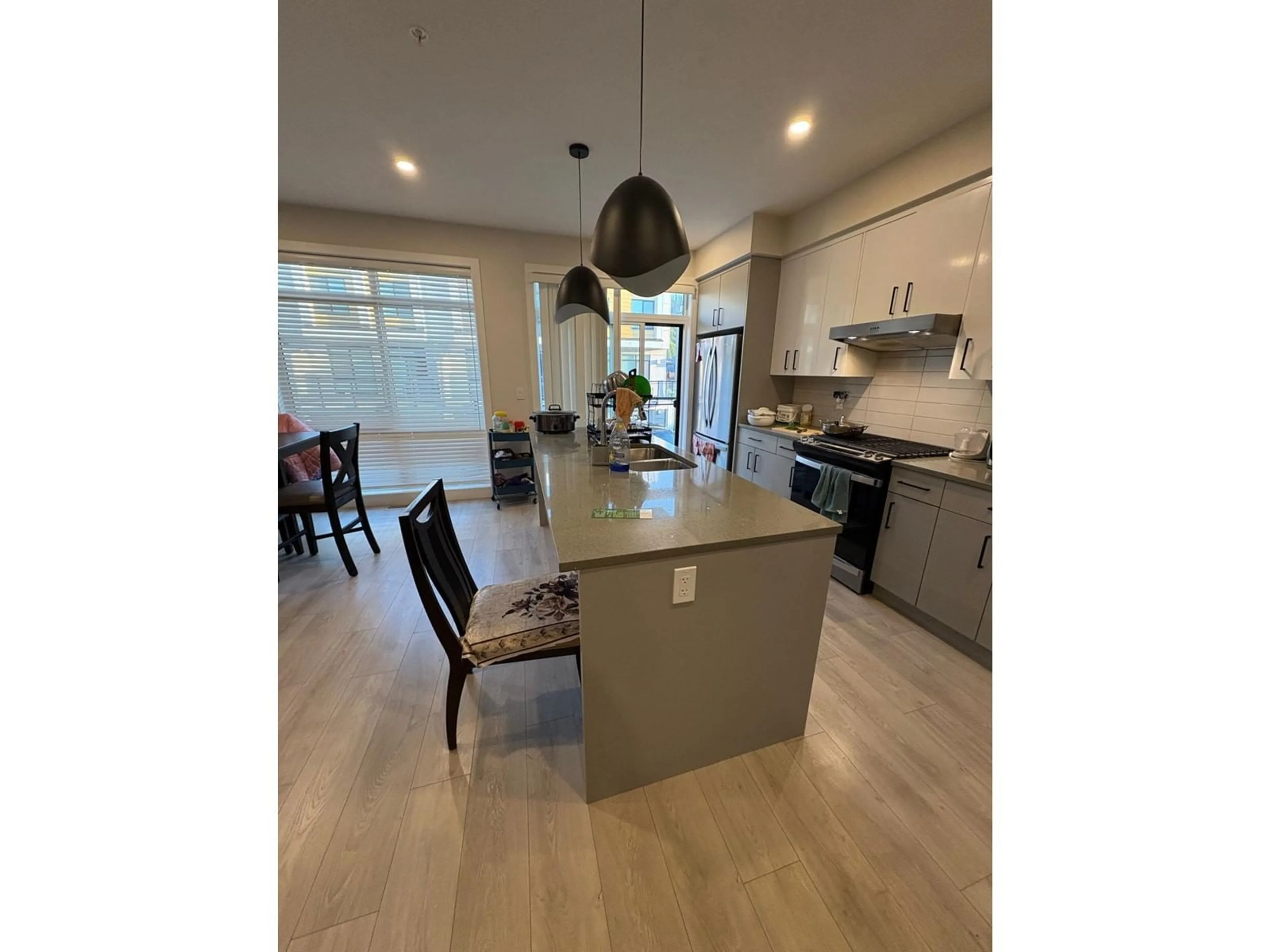 Open concept kitchen, wood/laminate floor for 209 - 46150 THOMAS ROAD, Chilliwack British Columbia V2R6H3