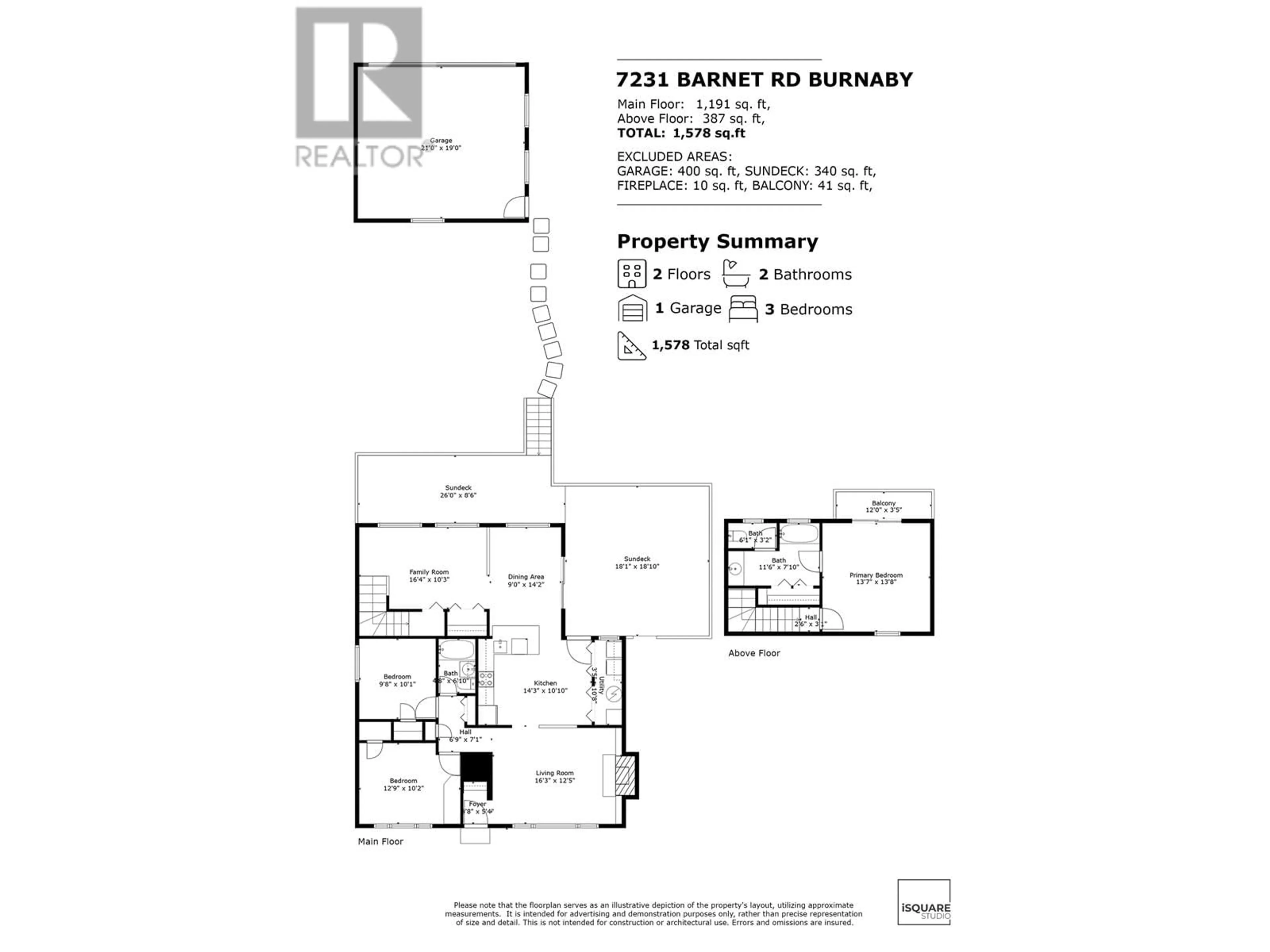 Floor plan for 7231 BARNET ROAD, Burnaby British Columbia V5A1E3