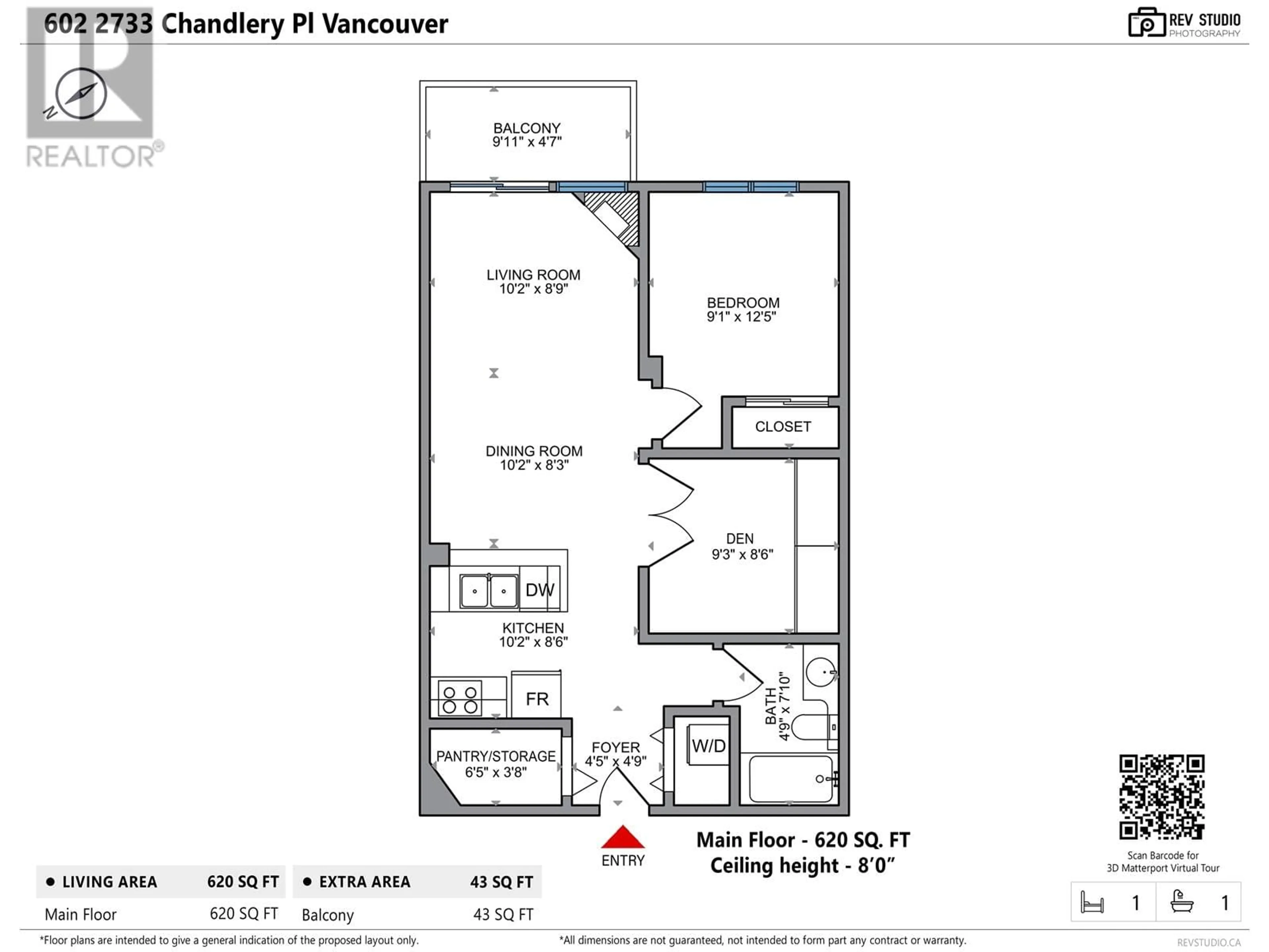 Floor plan for 602 - 2733 CHANDLERY PLACE, Vancouver British Columbia V5S4V3