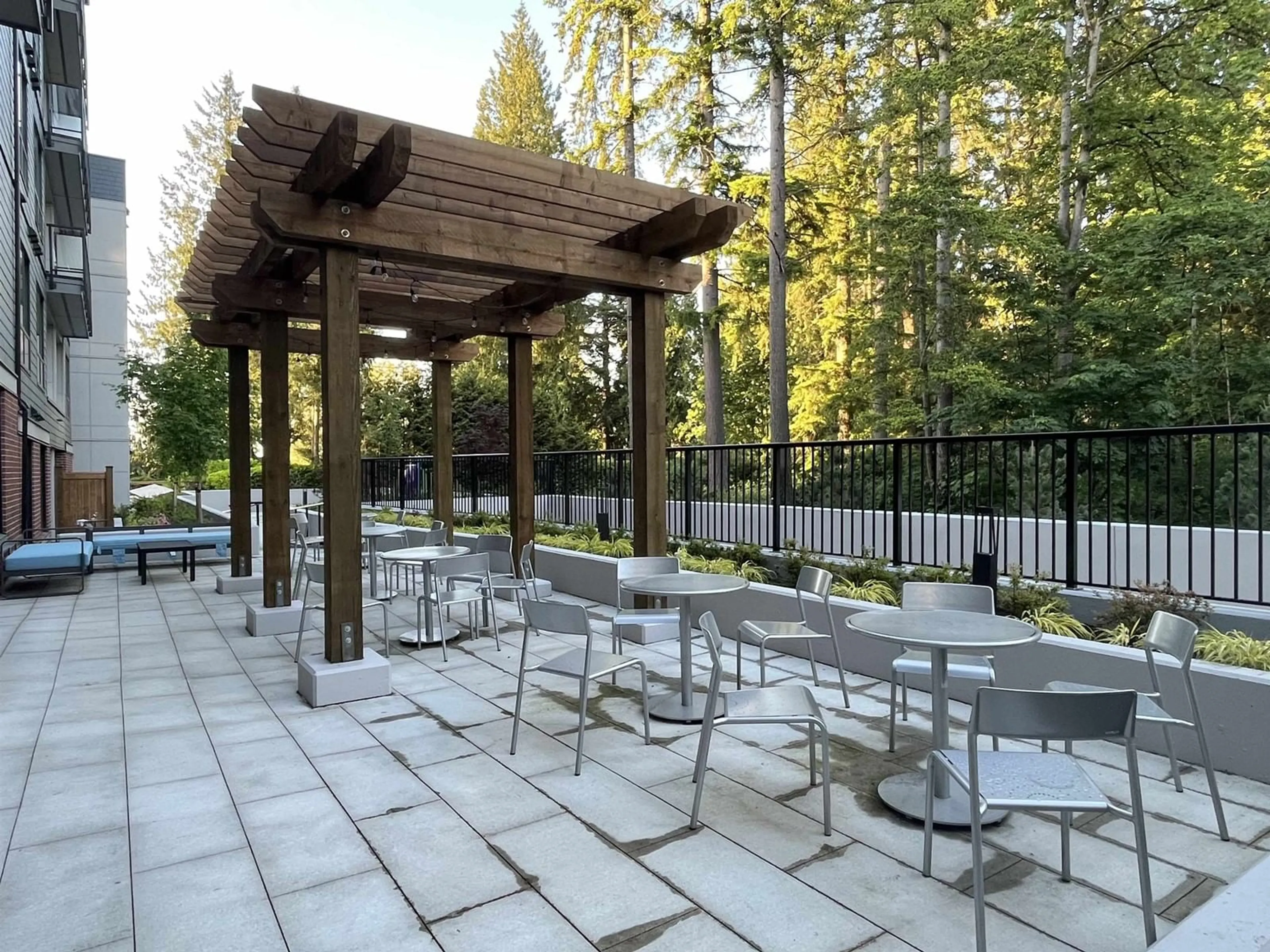 Patio, forest/trees view for 416 - 3528 146A, Surrey British Columbia V4P0H4