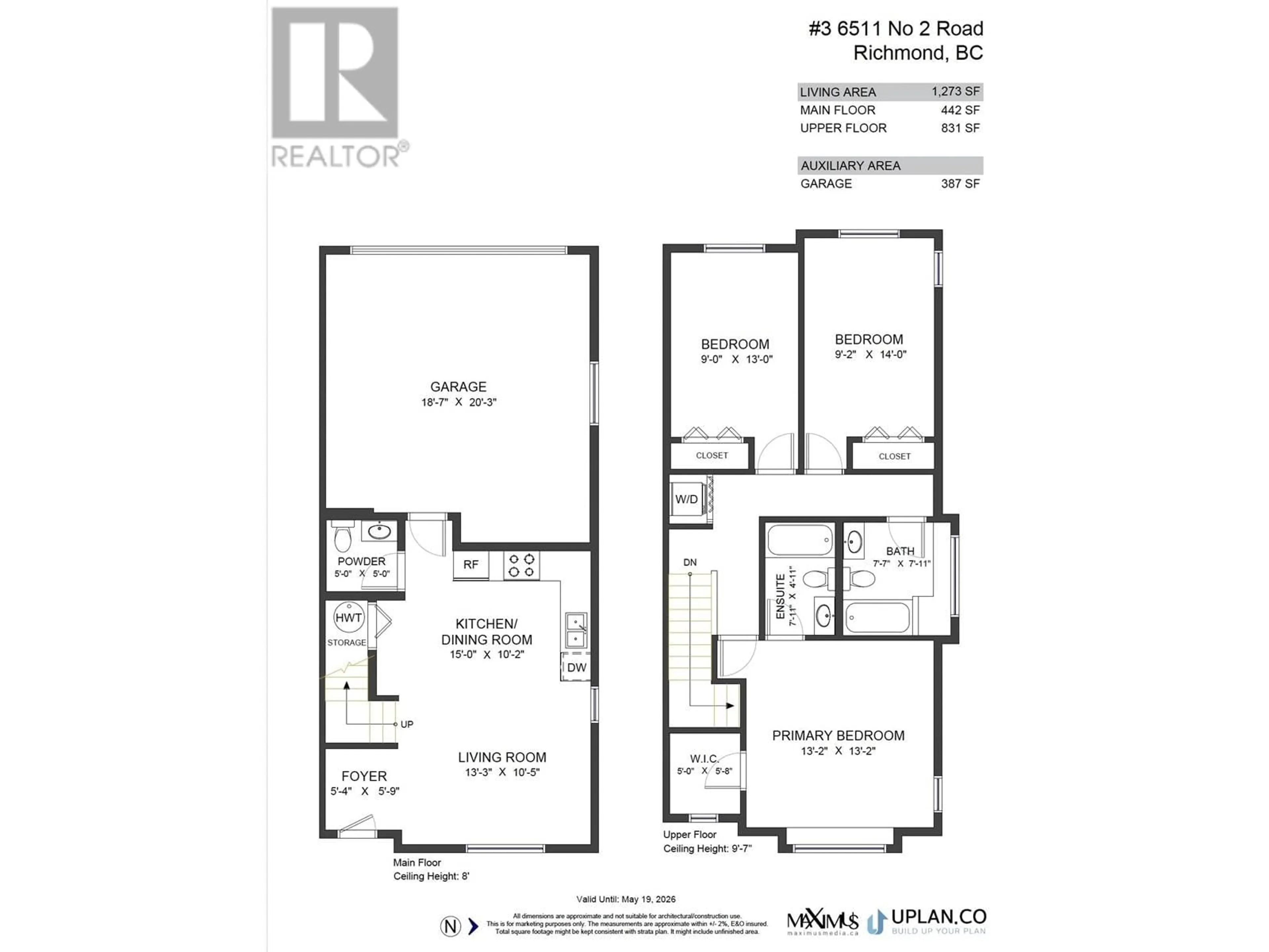 Floor plan for 3 - 6511 NO. 2 ROAD, Richmond British Columbia V7C3L4