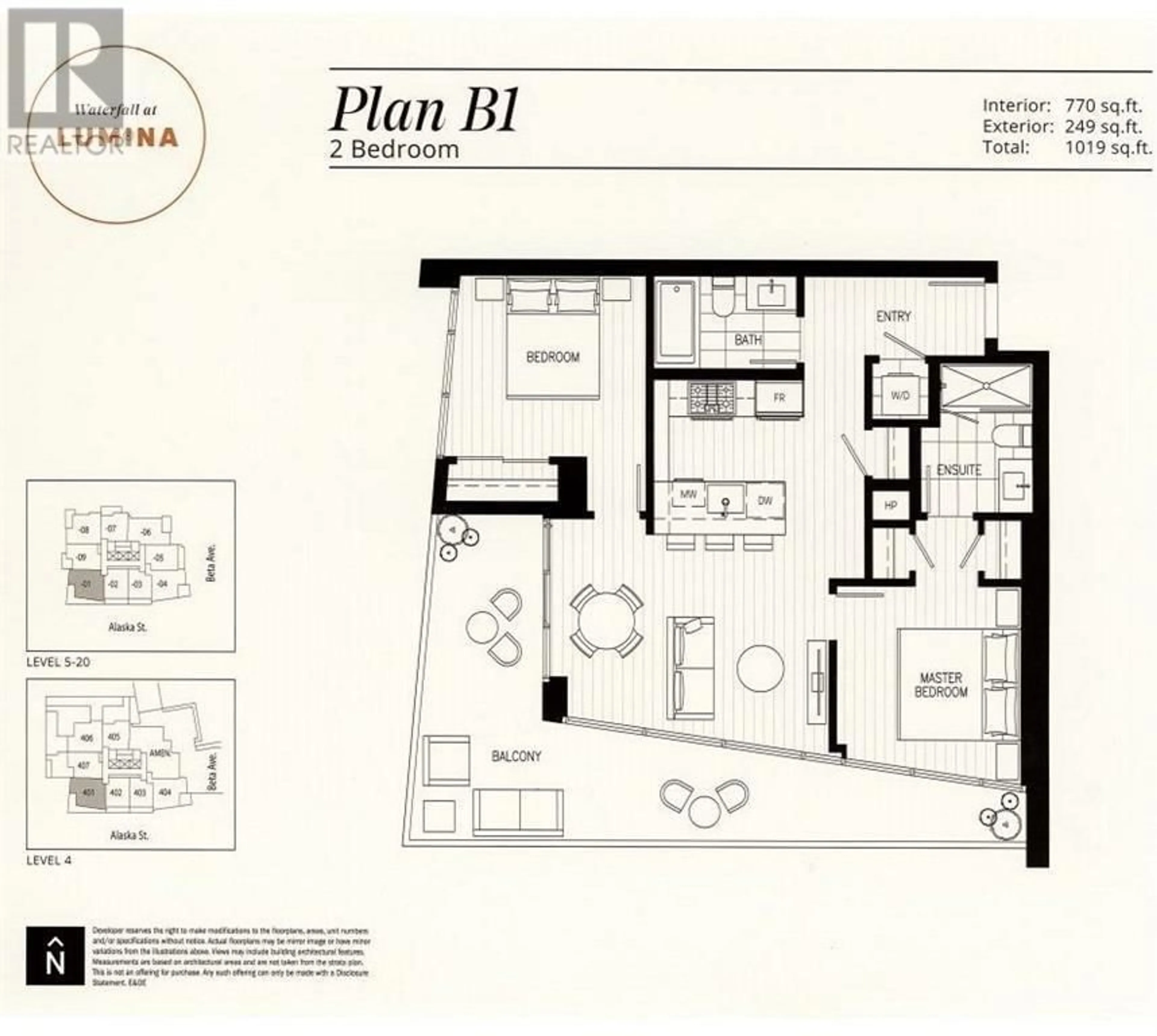 Floor plan for 901 - 2311 BETA AVENUE, Burnaby British Columbia V5C0M1