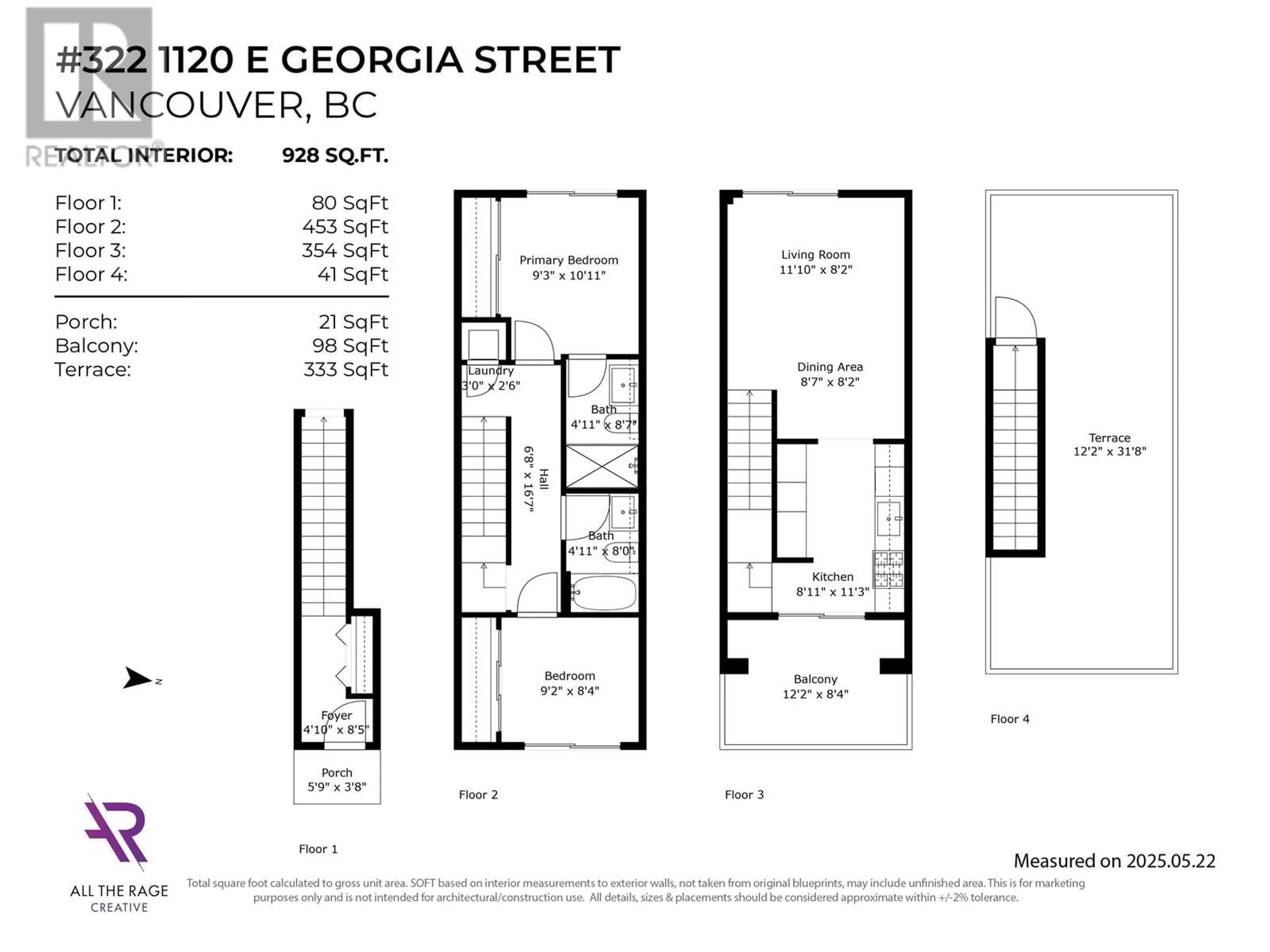 Floor plan for 322 - 1120 GEORGIA STREET, Vancouver British Columbia V6A0K2