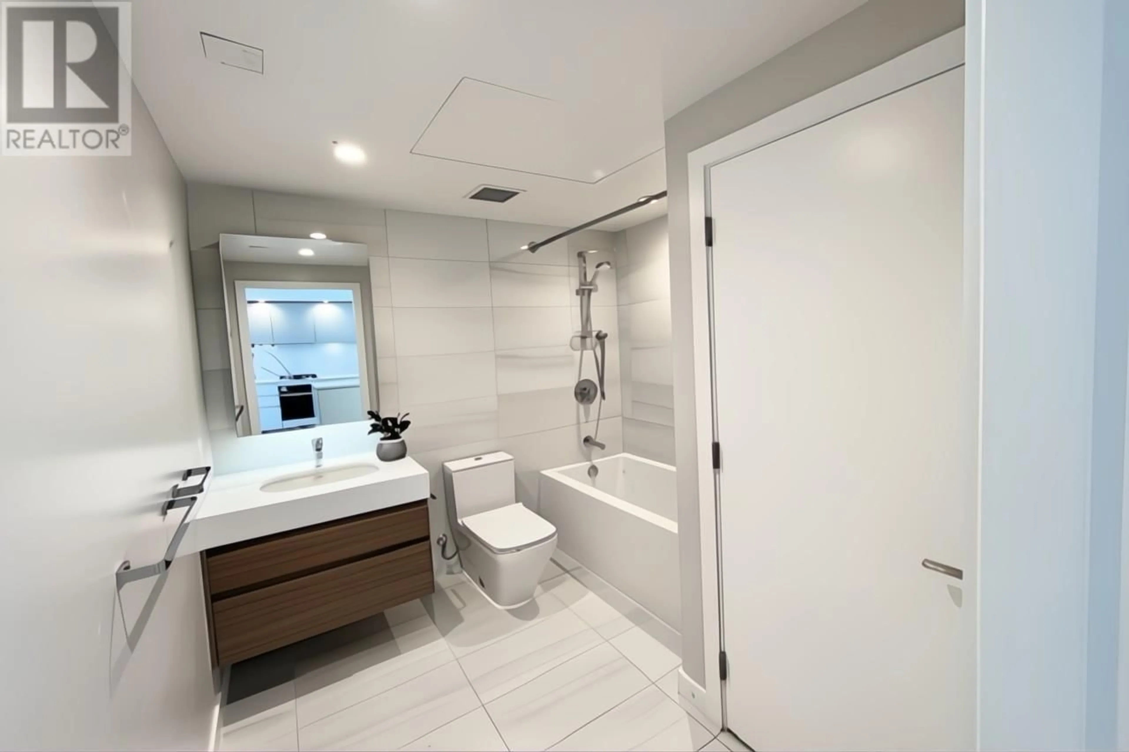 Contemporary bathroom, ceramic/tile floor for 608 - 6537 TELFORD AVENUE, Burnaby British Columbia V5H0K9