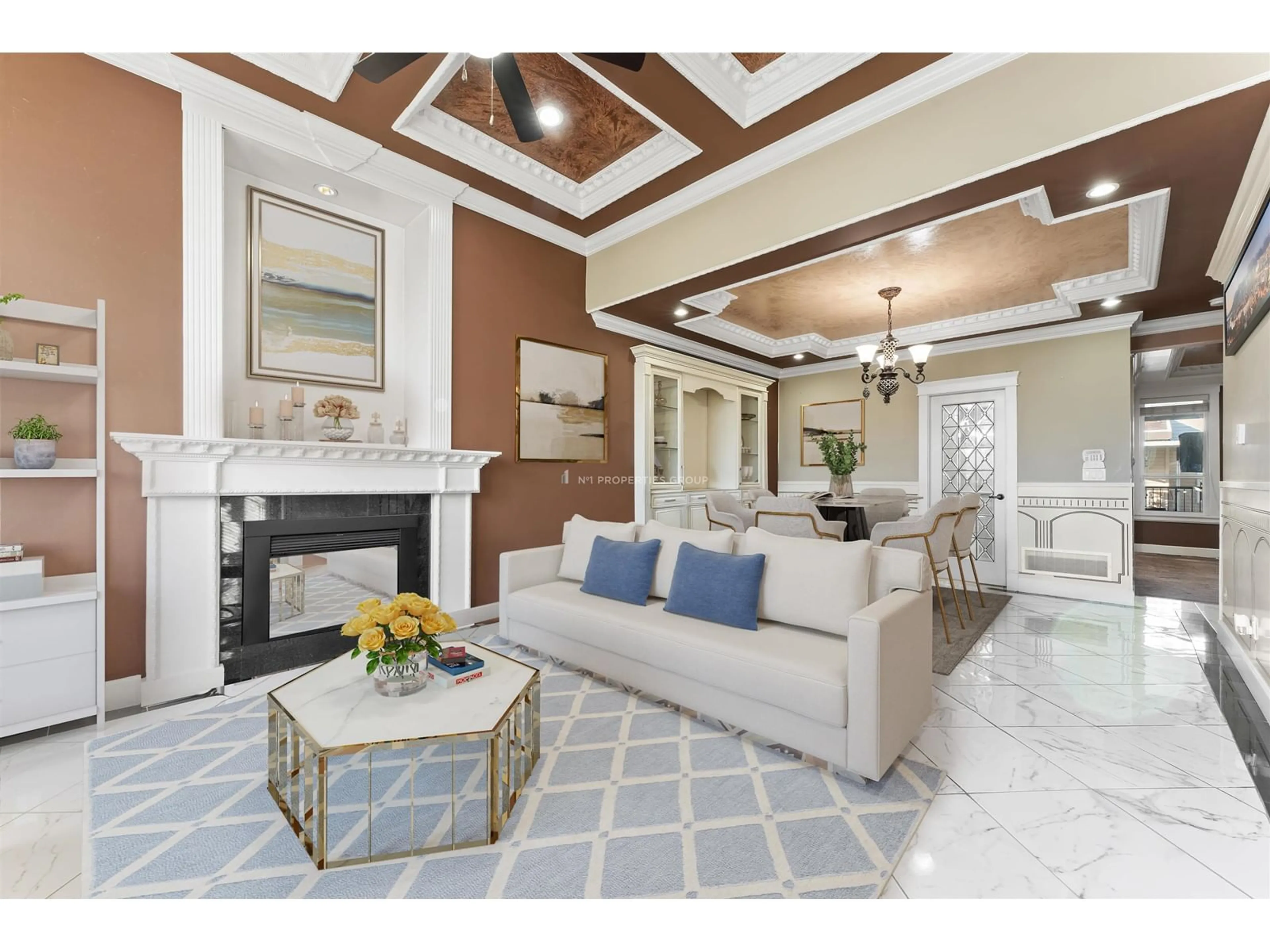Living room with furniture, ceramic/tile floor for 12567 66 AVE, Surrey British Columbia V3W1V6