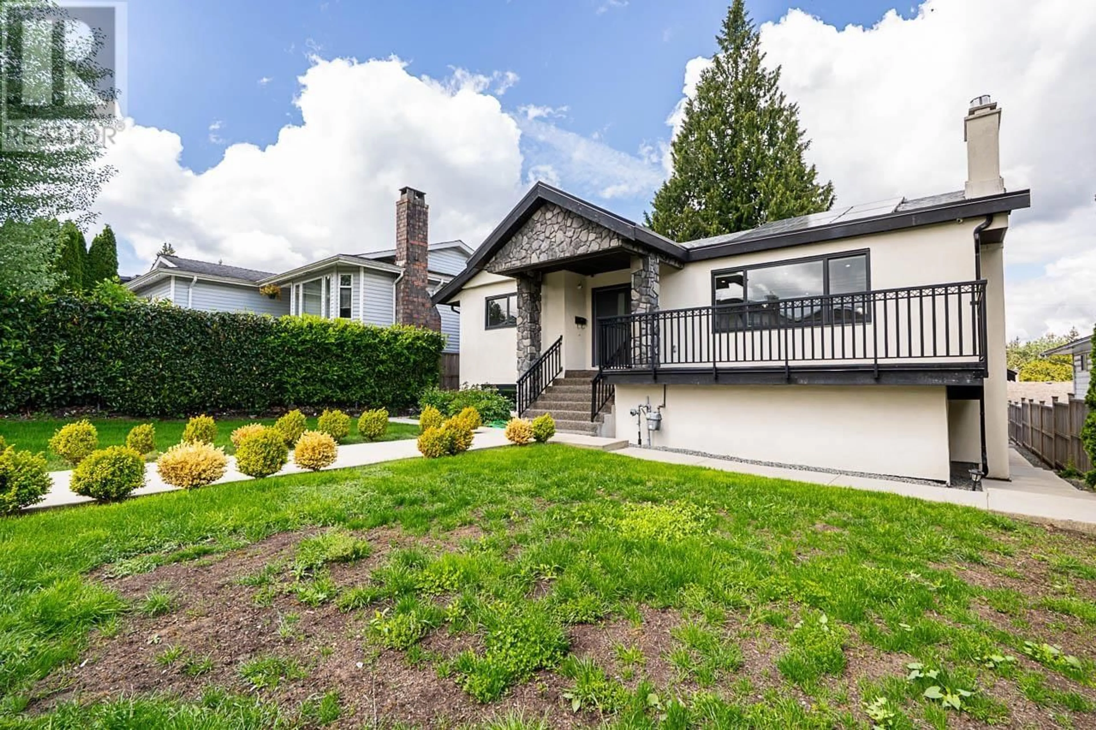 Home with vinyl exterior material, street for 8269 18TH AVENUE, Burnaby British Columbia V3N1K4