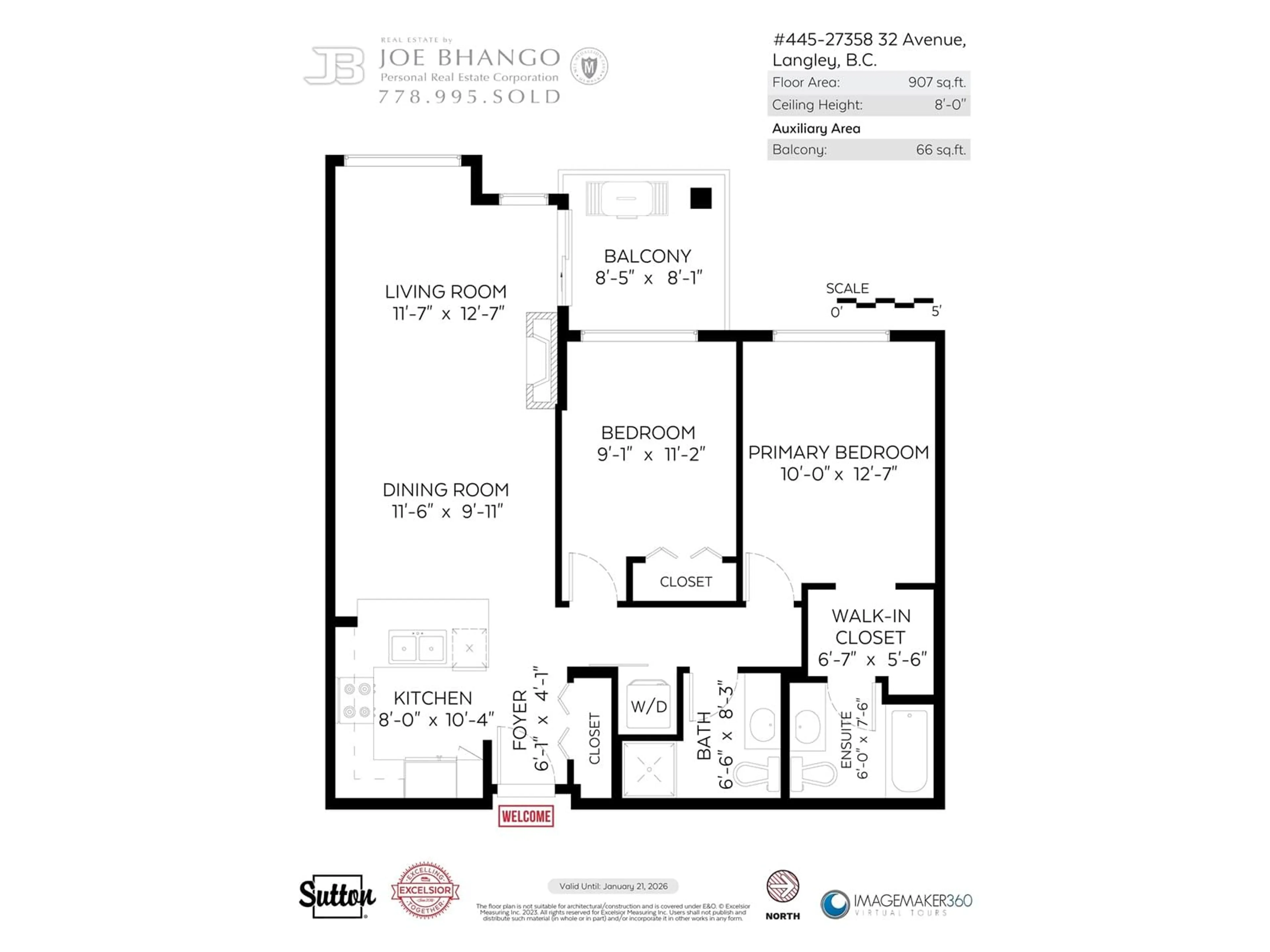 Floor plan for 445 - 27358 32, Langley British Columbia V4W3M5