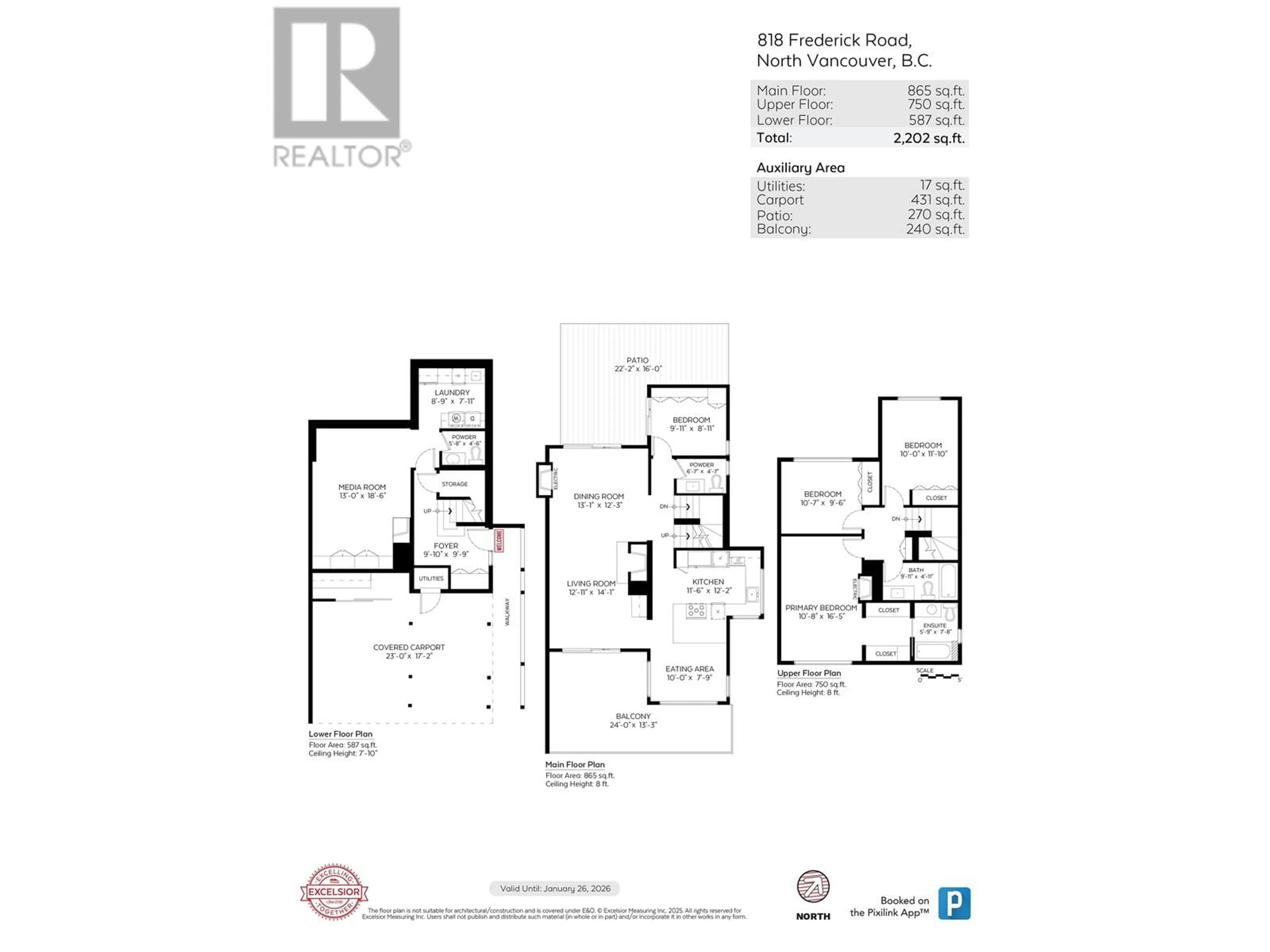 Floor plan for 818 FREDERICK ROAD, North Vancouver British Columbia V7K2Y3
