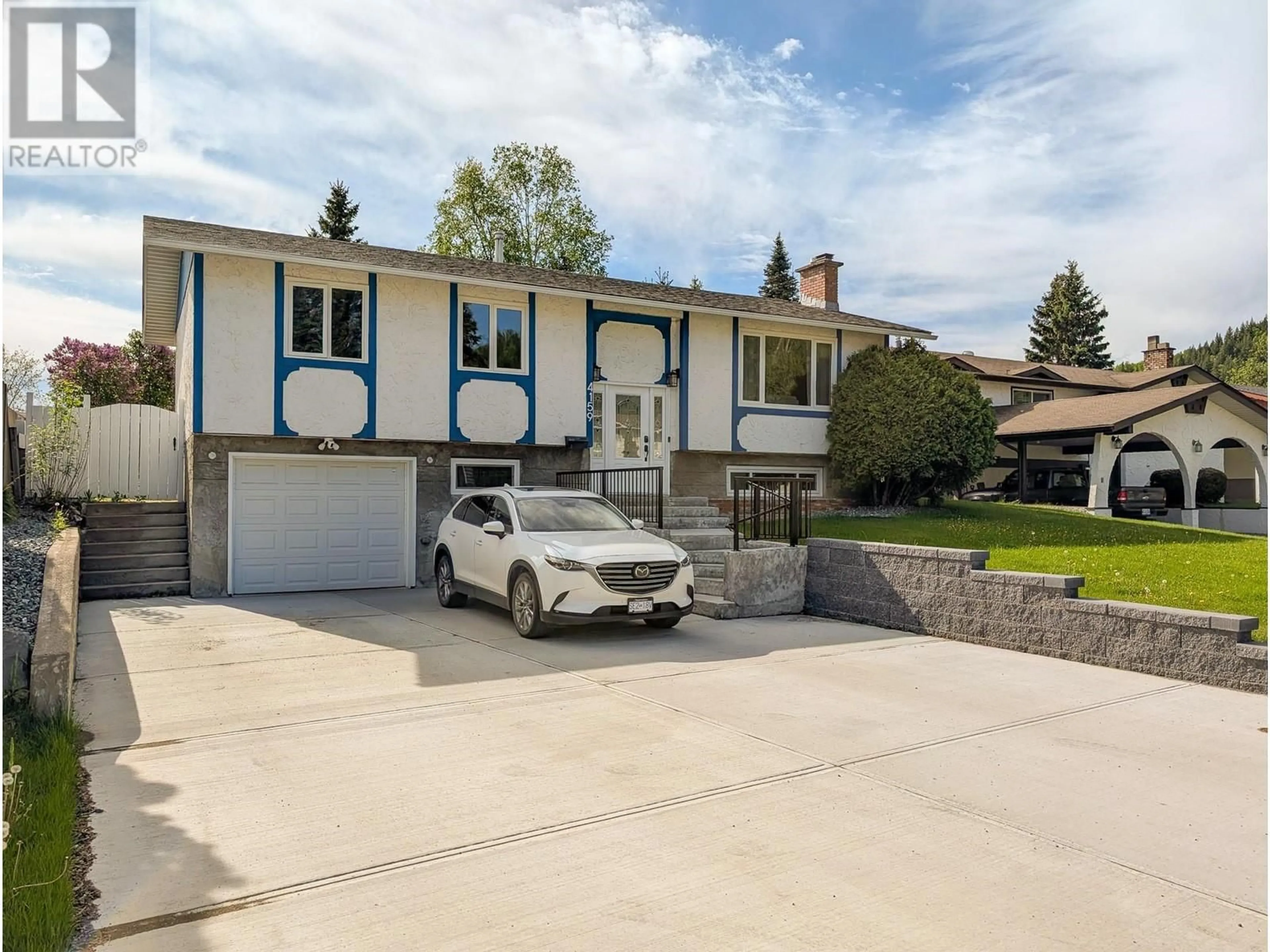 Home with vinyl exterior material, street for 4159 NEHRING AVENUE, Prince George British Columbia V2N3E9