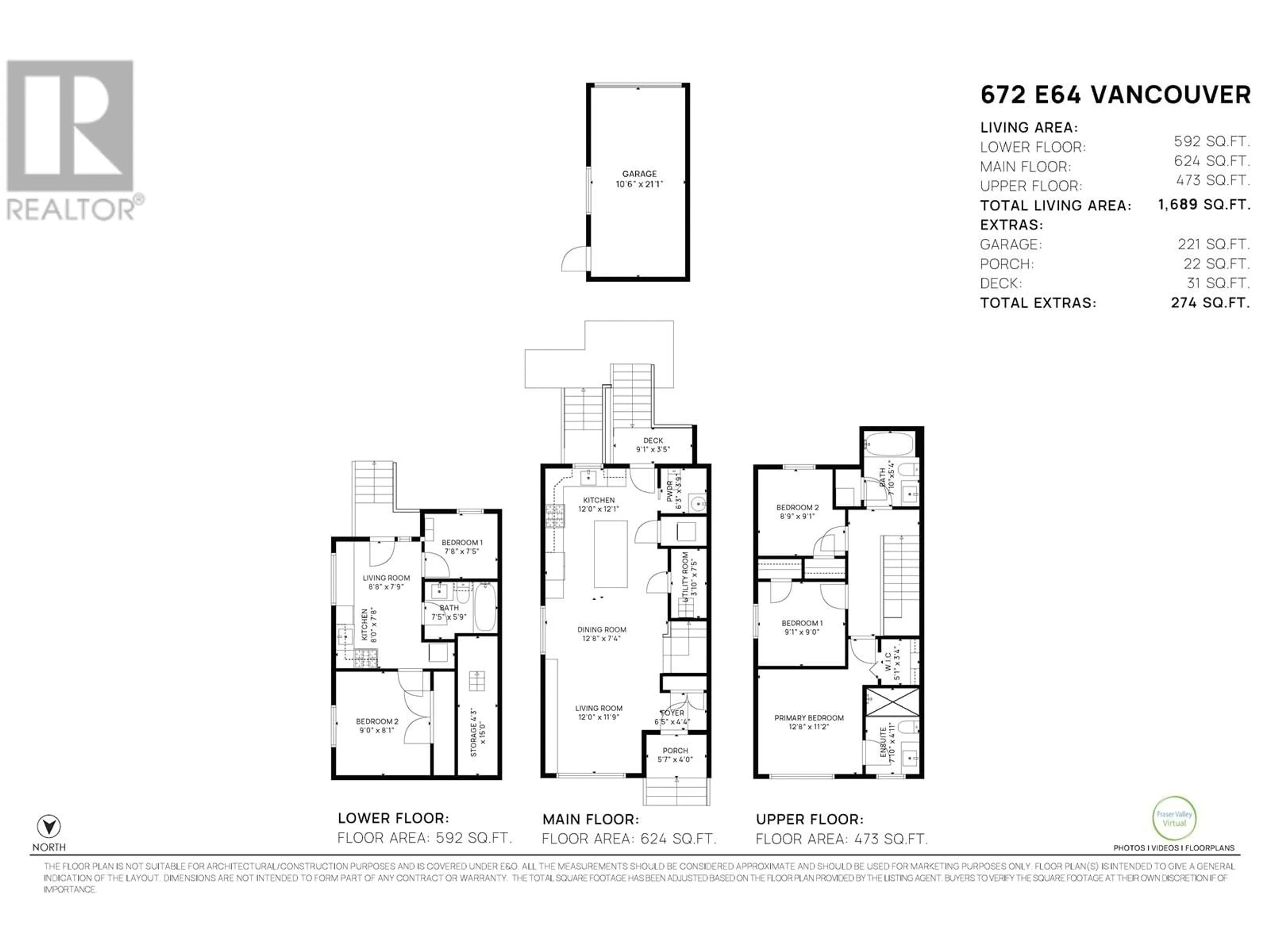 Floor plan for 672 64TH AVENUE, Vancouver British Columbia V5X2N2