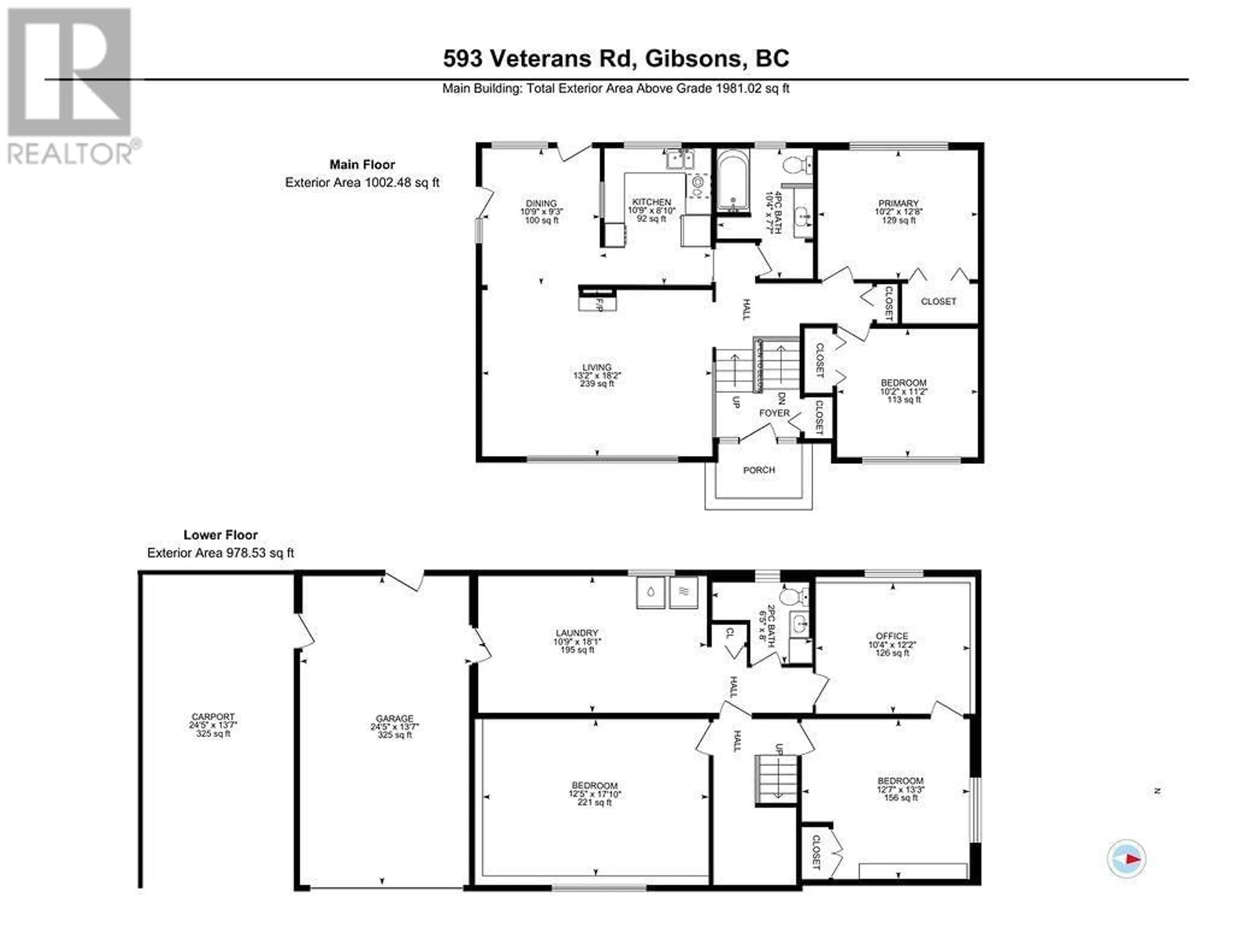 Floor plan for 593 VETERANS ROAD, Gibsons British Columbia V0N1V4