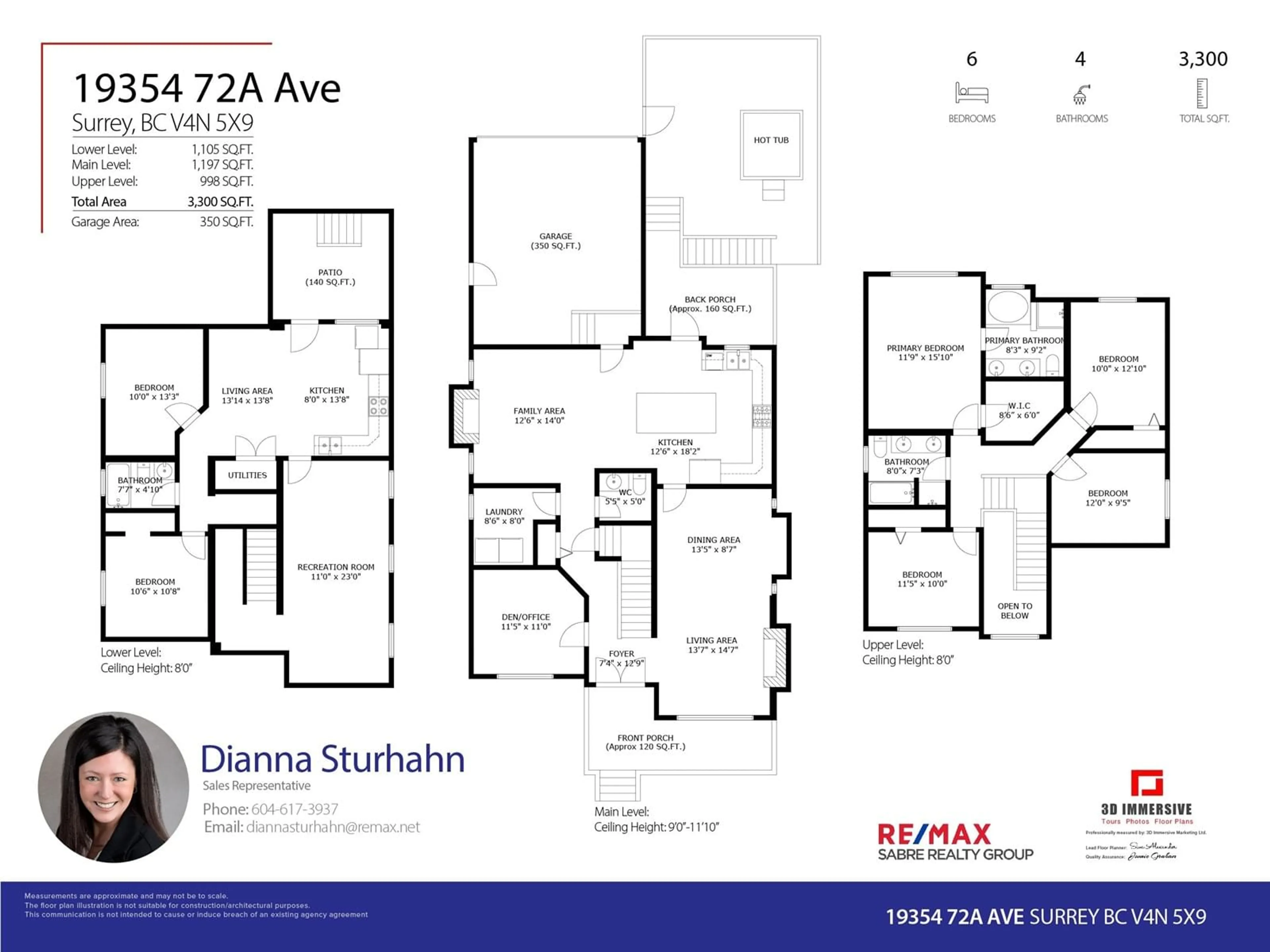 Floor plan for 19354 72A, Surrey British Columbia V4N5X9