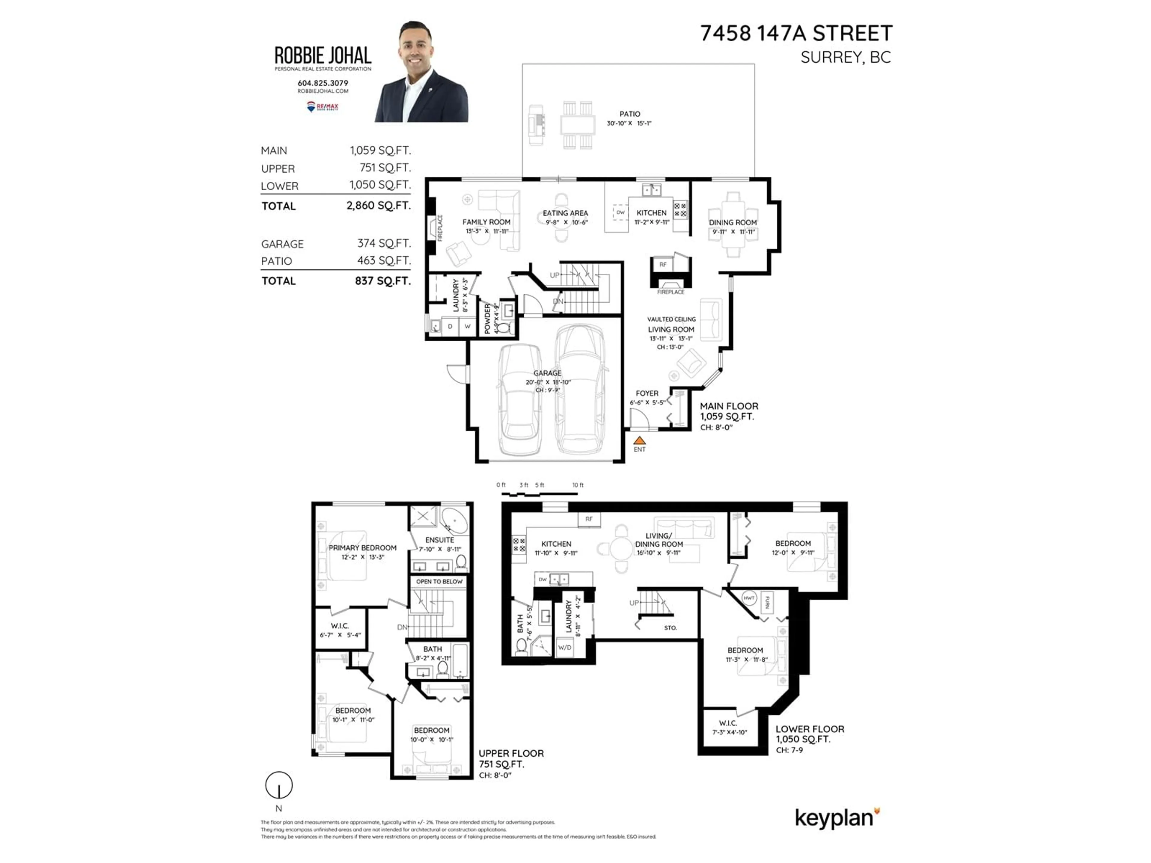 Floor plan for 7458 147A, Surrey British Columbia V3S8Y6