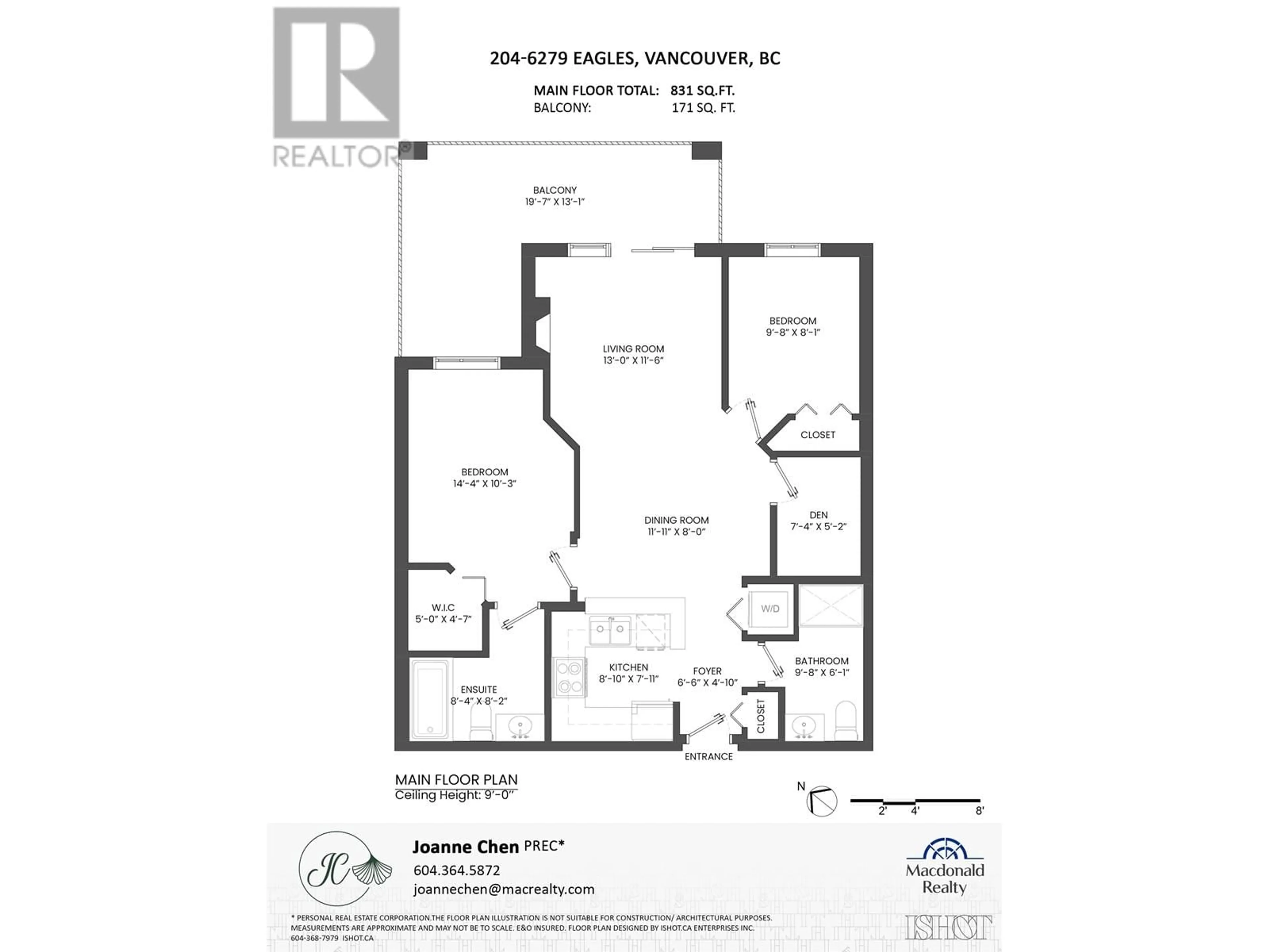 Floor plan for 204 - 6279 EAGLES DRIVE, Vancouver British Columbia V6T2K7