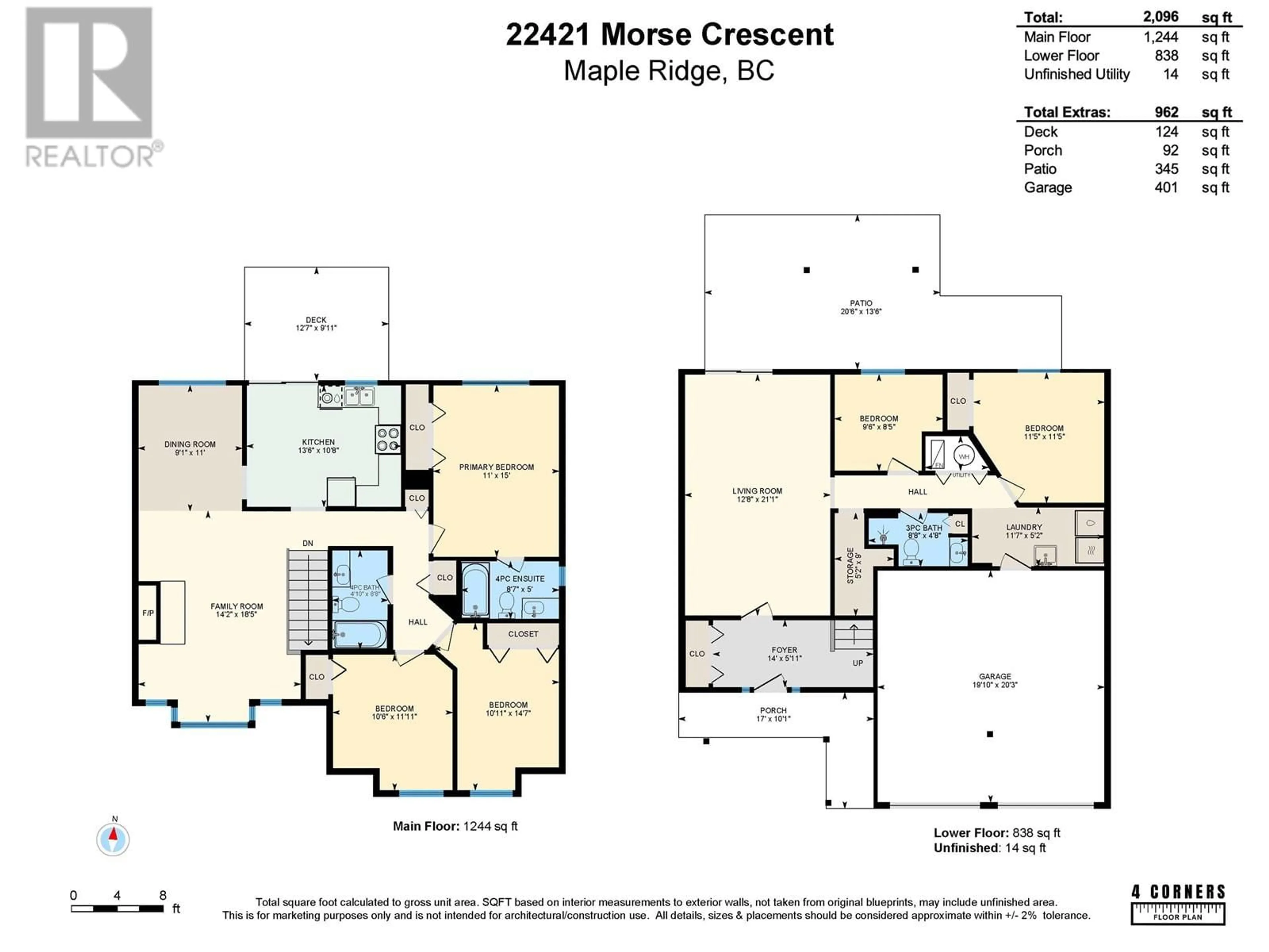 Floor plan for 22421 MORSE CRESCENT, Maple Ridge British Columbia V2X0K8