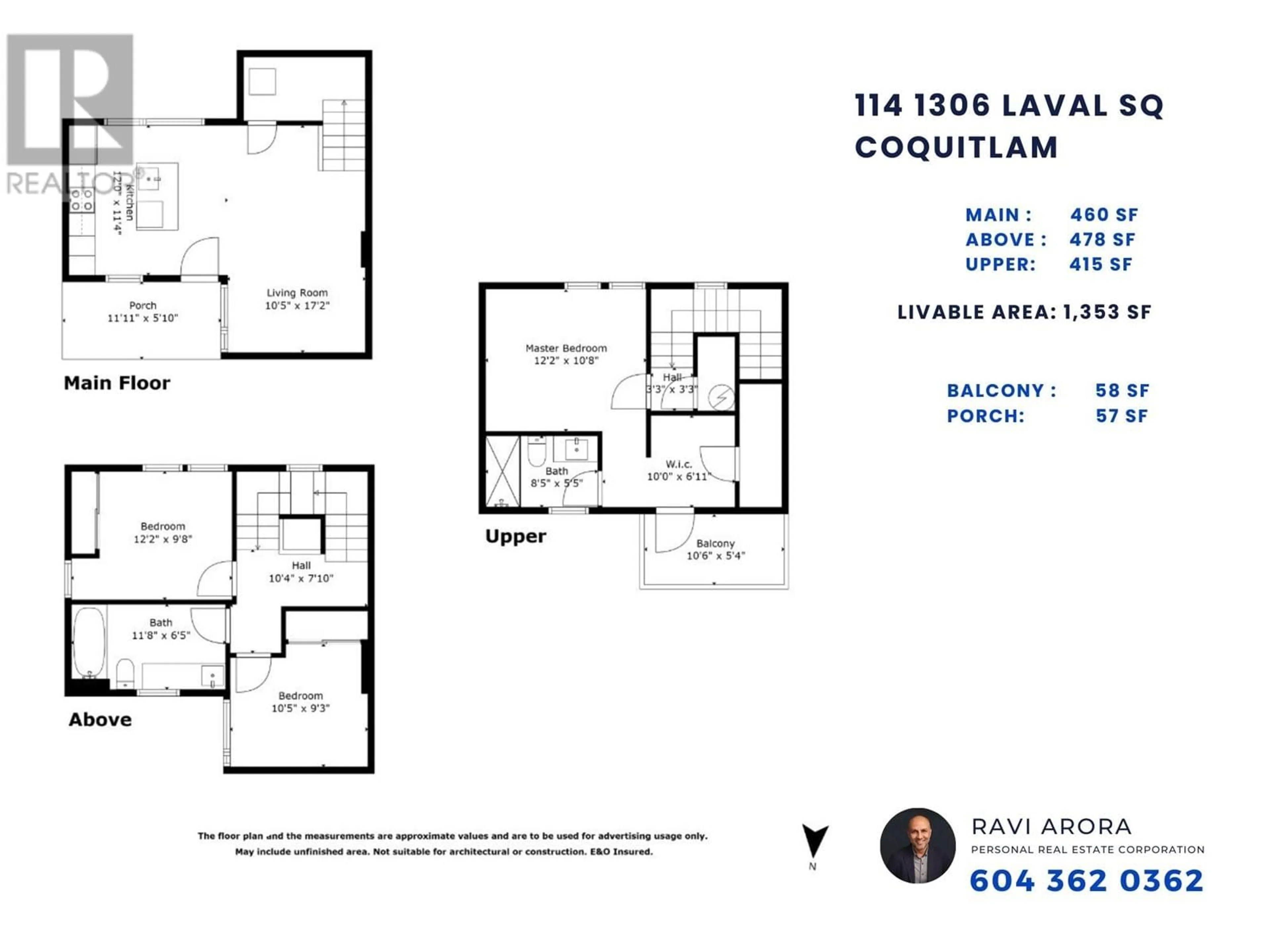 Floor plan for 114 - 1306 LAVAL SQUARE, Coquitlam British Columbia V3K2E3