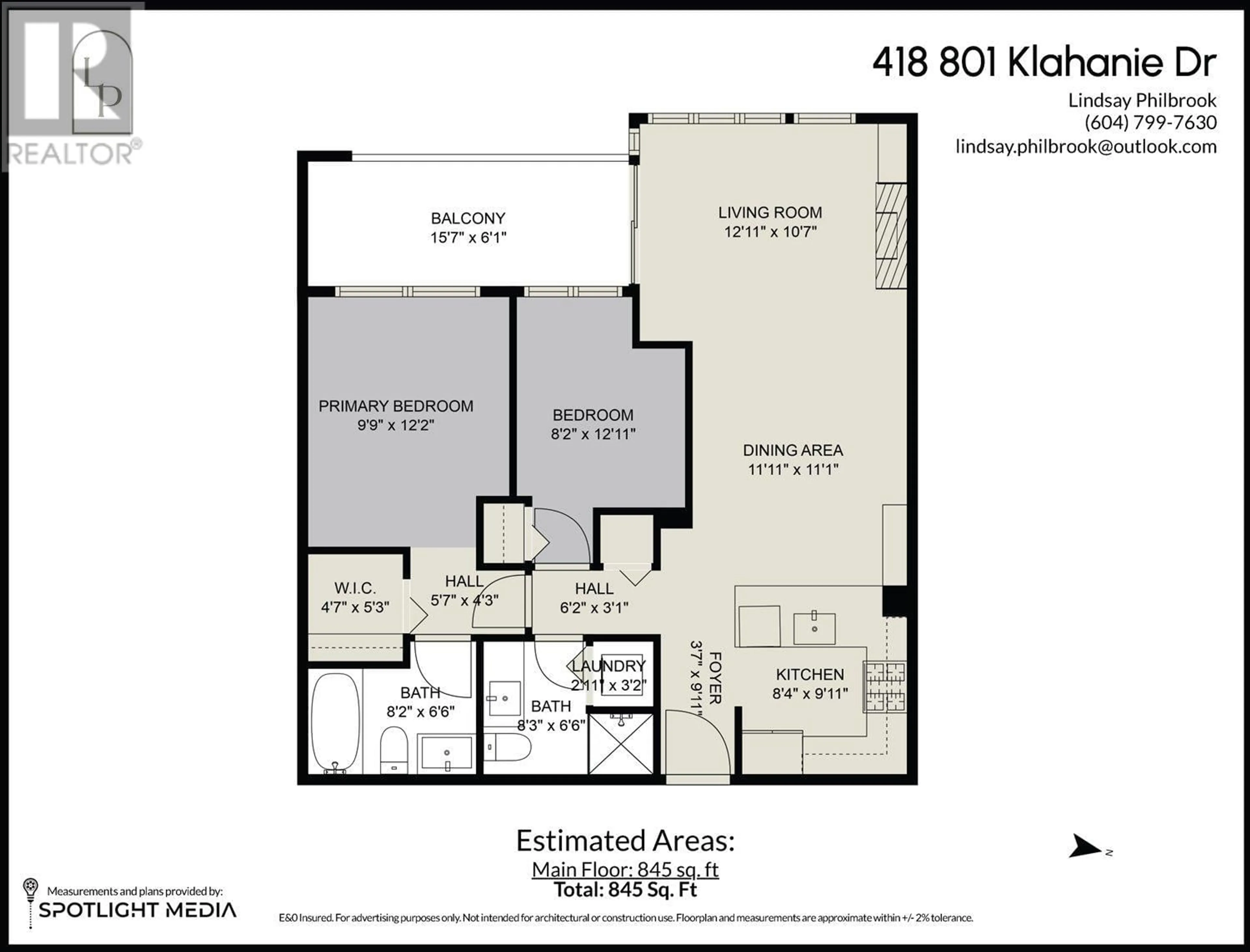 Floor plan for 418 - 801 KLAHANIE DRIVE, Port Moody British Columbia V3H5K4